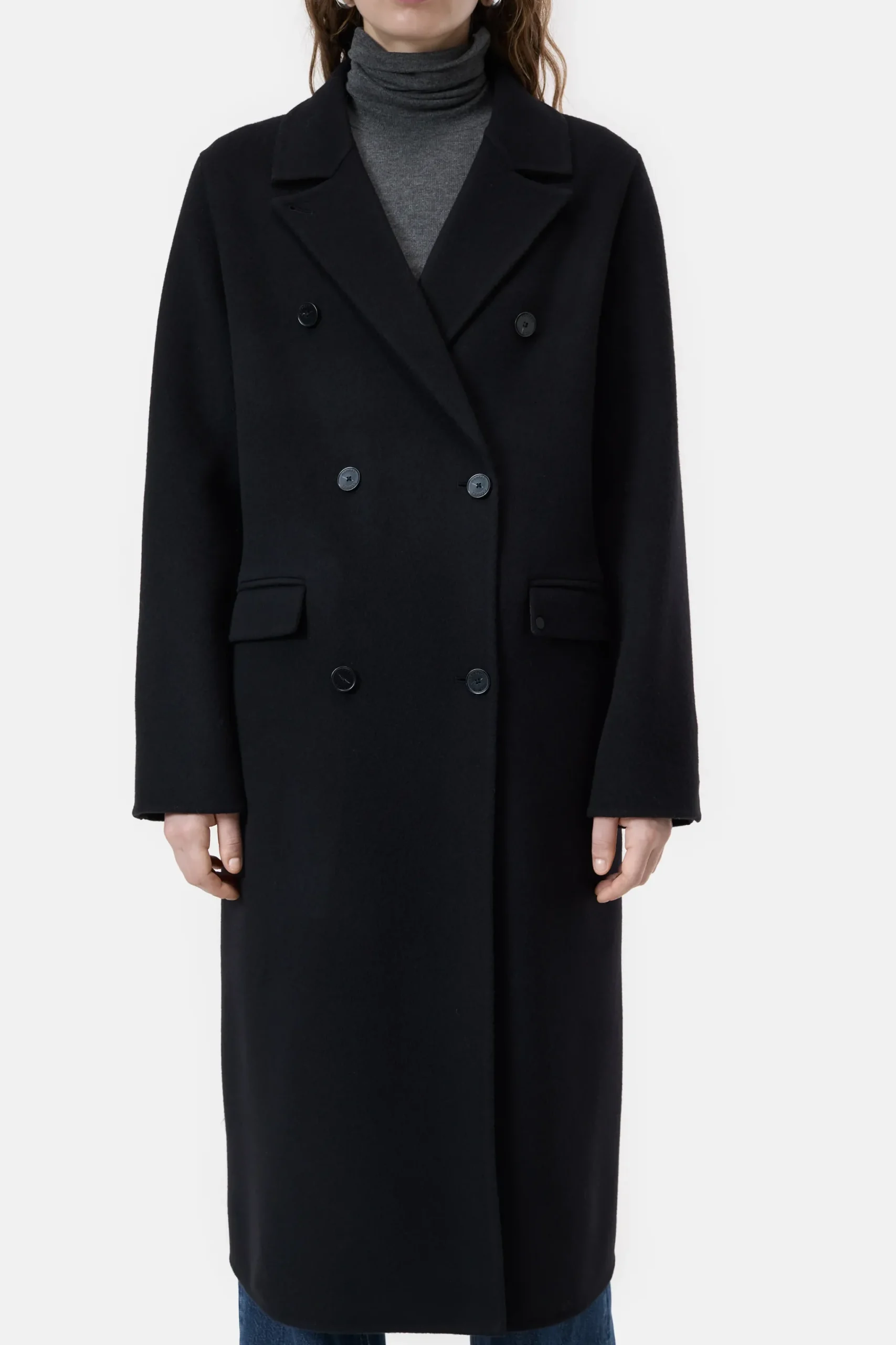 Closed Jacken & Mäntel*Mantel aus Schurwoll-Kaschmir-Mix Black