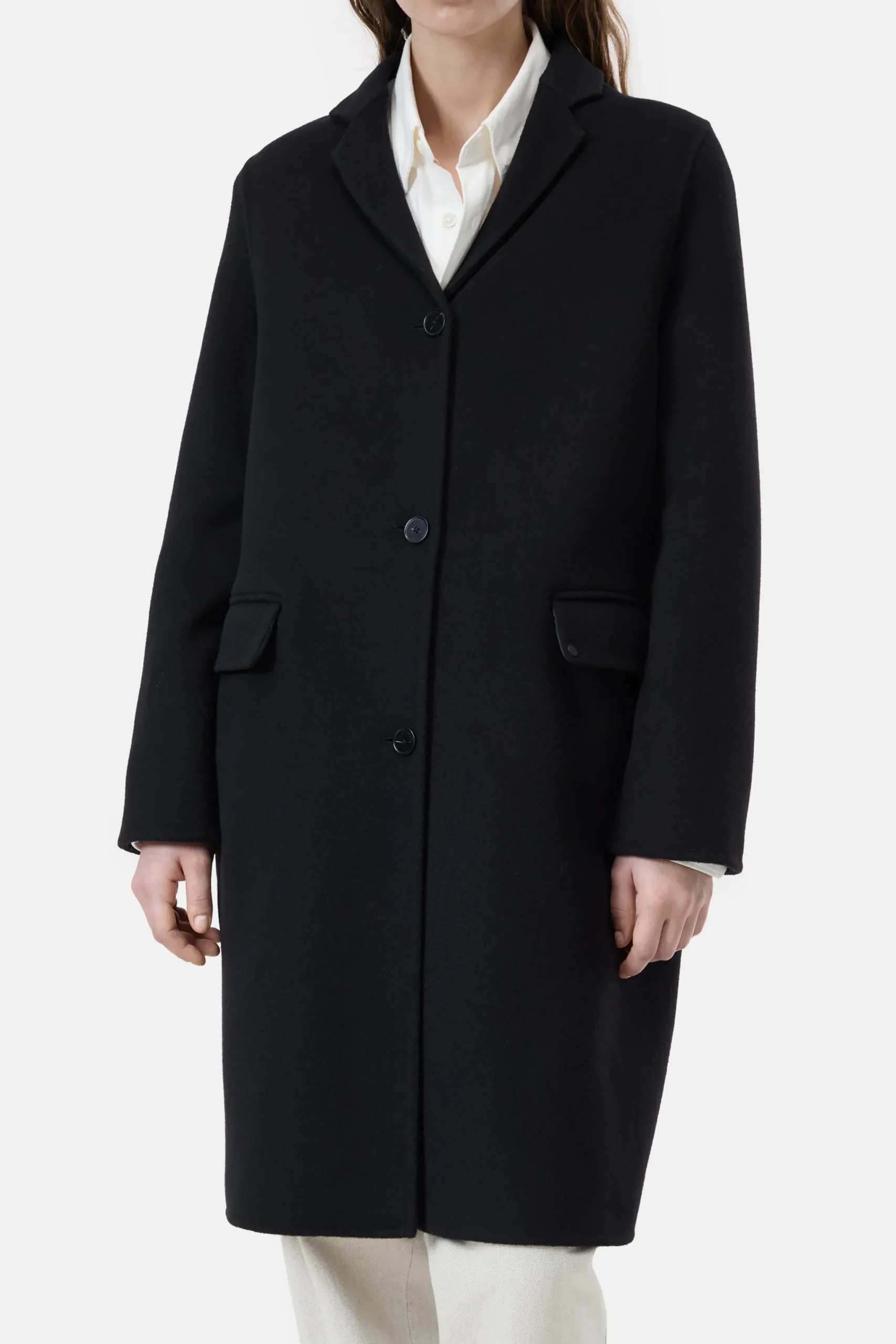 Closed Jacken & Mäntel*Mantel aus Schurwoll-Kaschmir-Mix Black