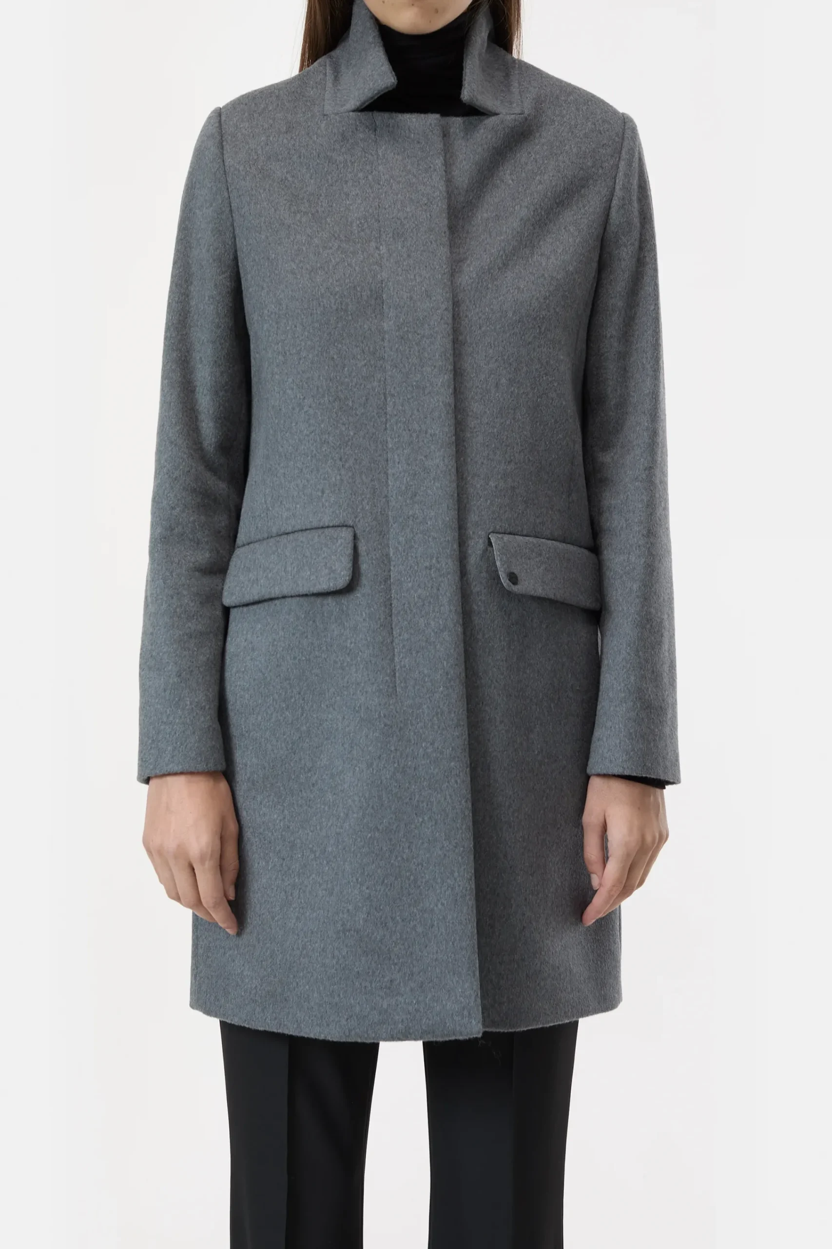 Closed Jacken & Mäntel*Mantel aus Woll-Kaschmir-Mix Darkgreymelange
