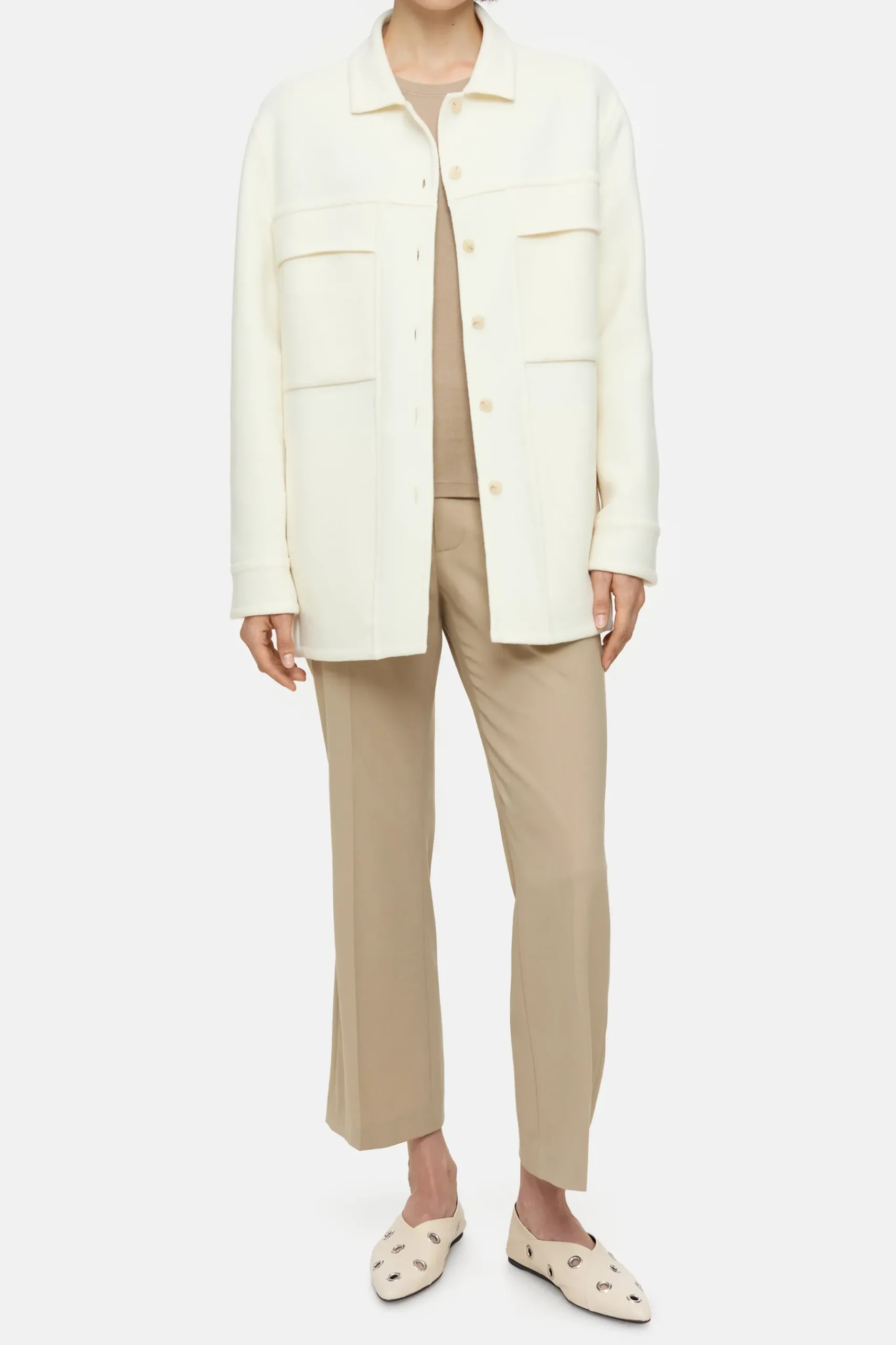 Closed Jacken & Mäntel*Overshirt aus Doubleface Ivory