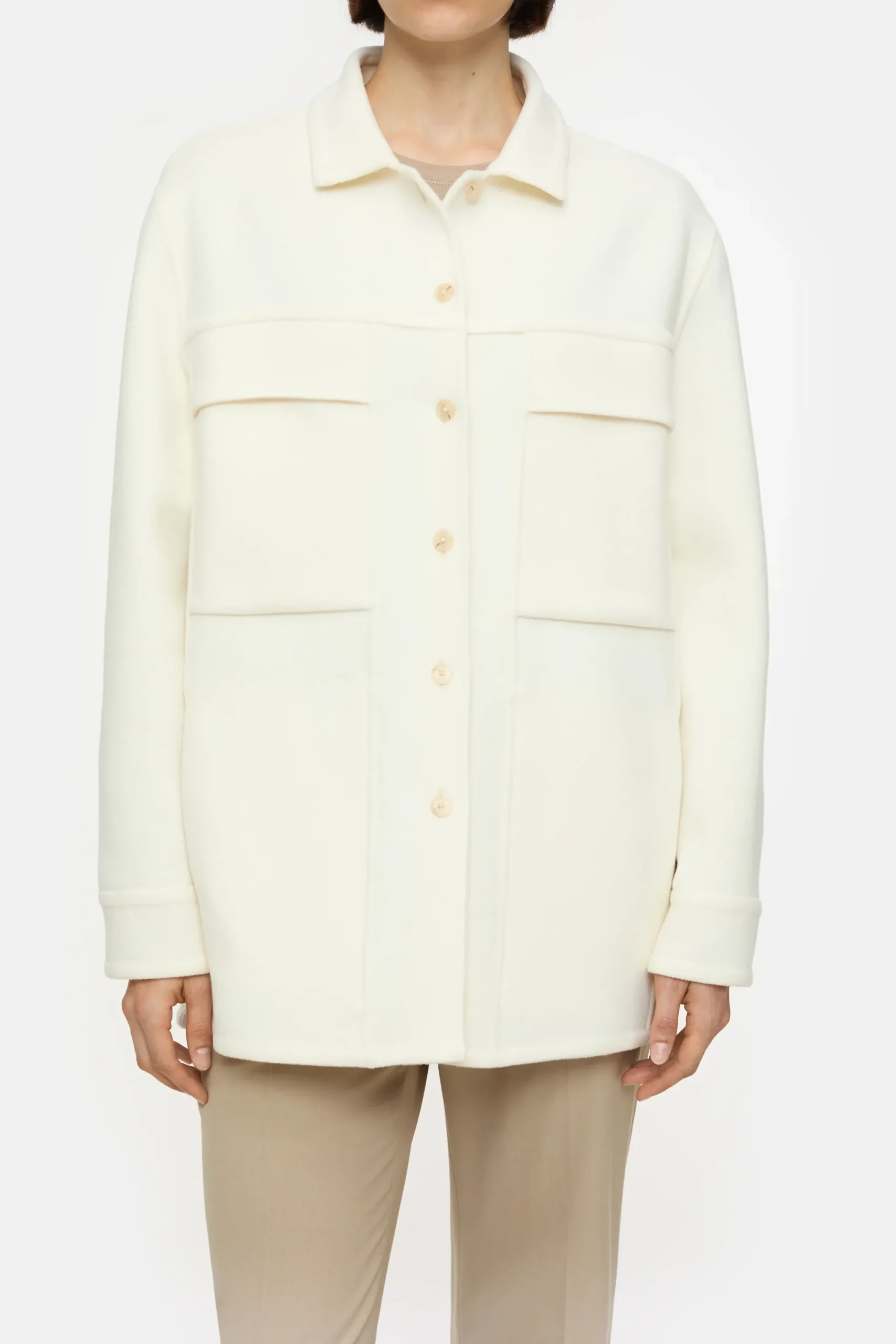 Closed Jacken & Mäntel*Overshirt aus Doubleface Ivory