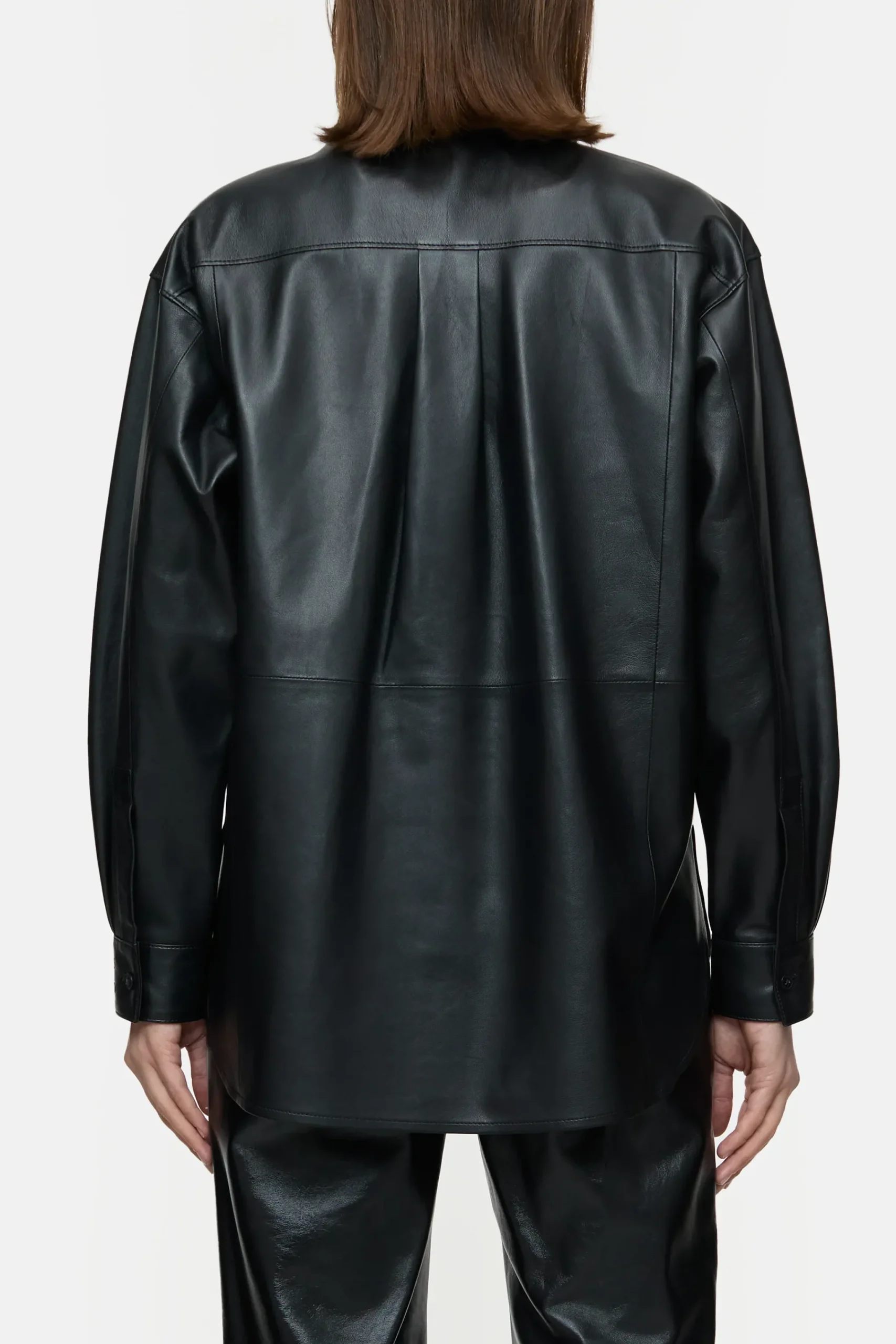 Closed Shirts & Blusen*Overshirt aus Leder Black