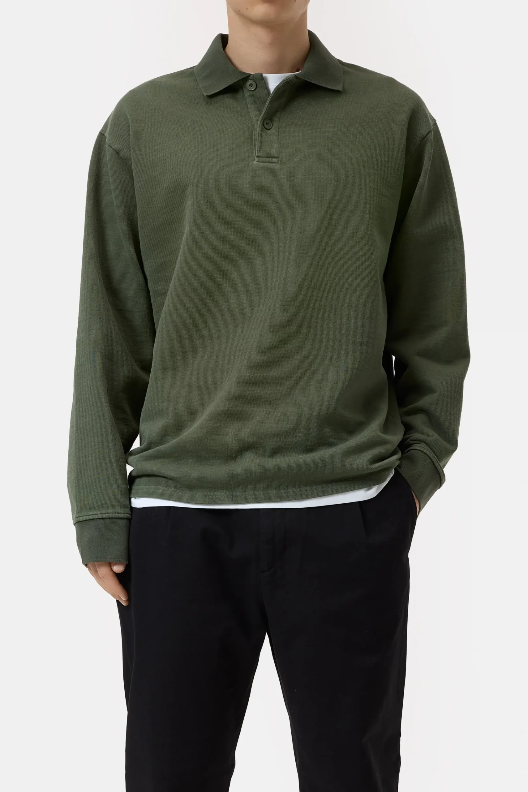 Closed T-shirts*Polo-Pullover aus reiner Bio-Baumwolle Olivegreen