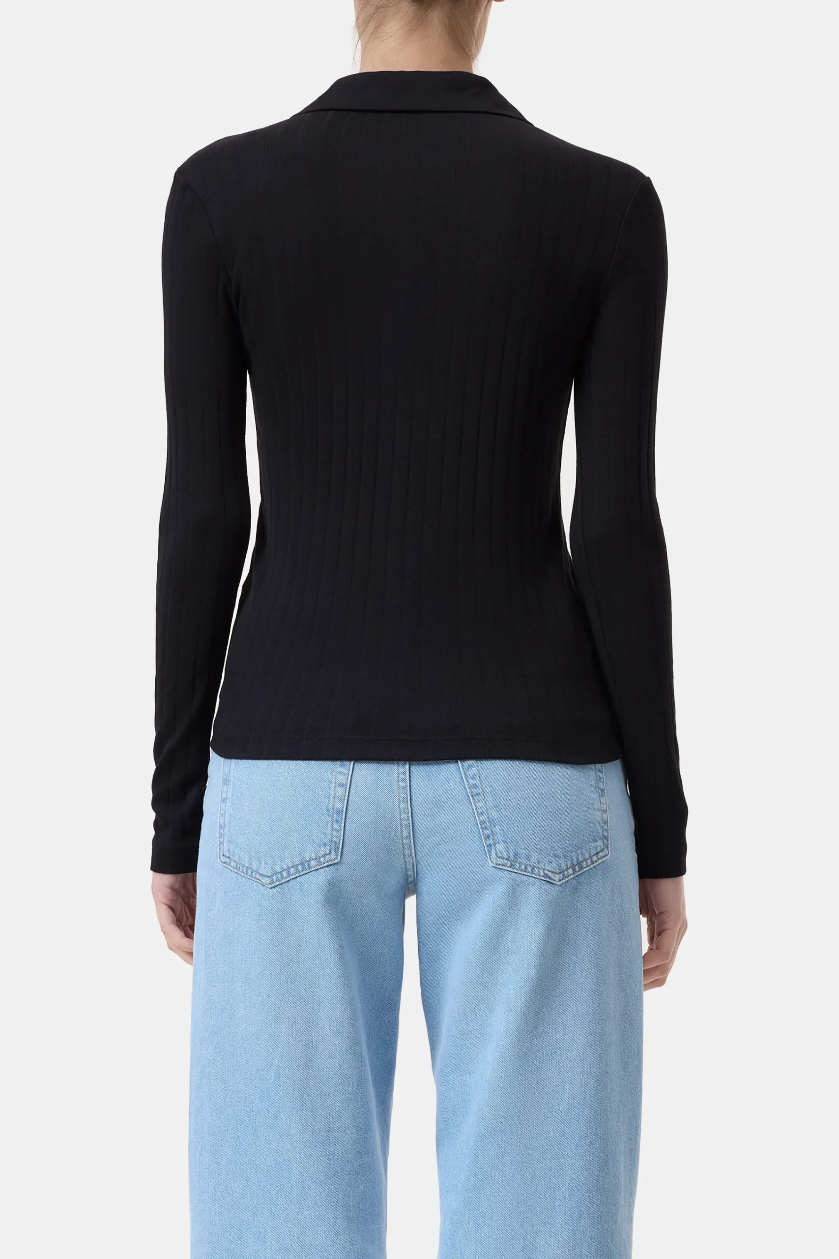 Closed T-shirts*Poloshirt aus Baumwoll-Mix Black