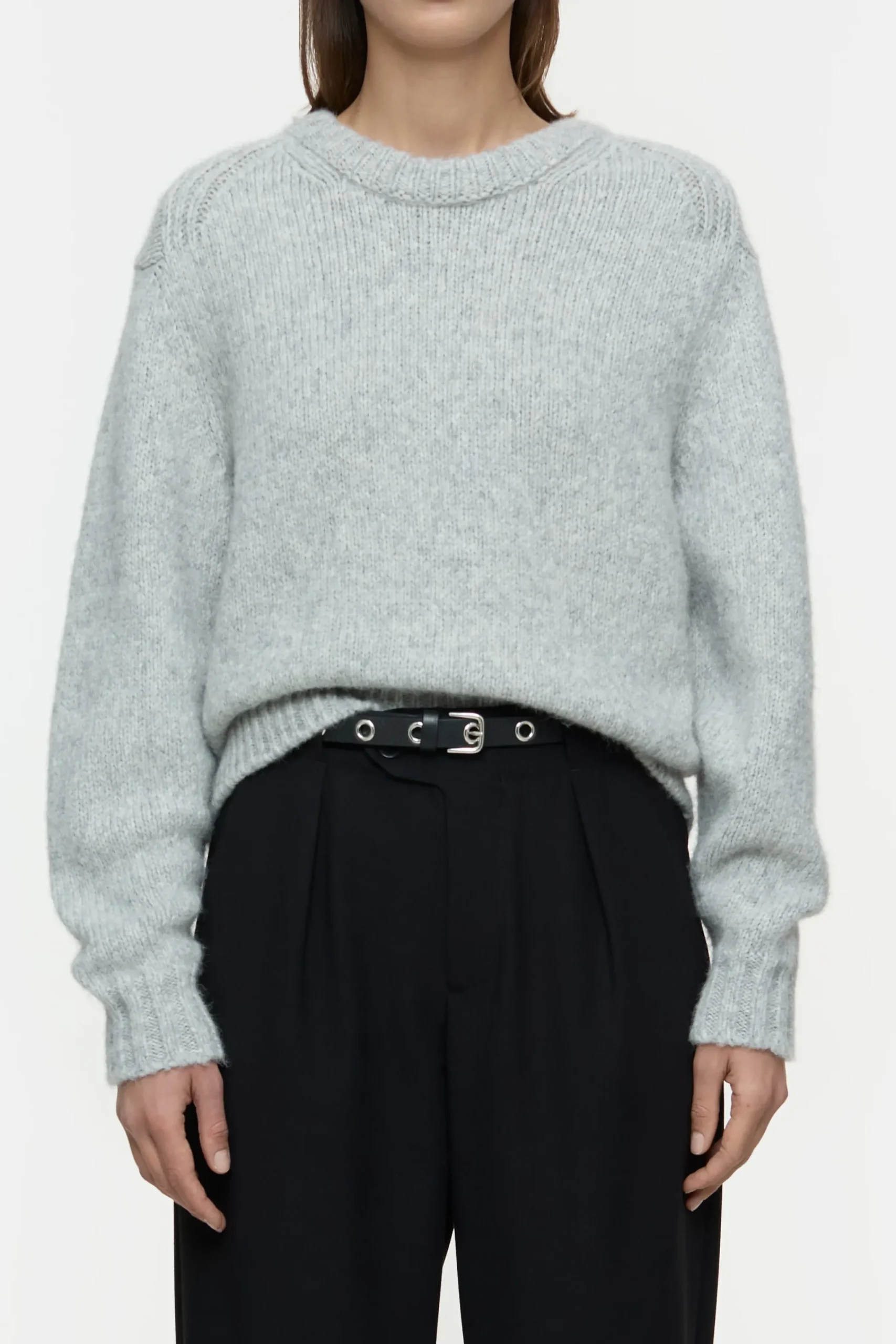 Closed Strick*Pullover aus Alpaka-Mix Lightgreymelange