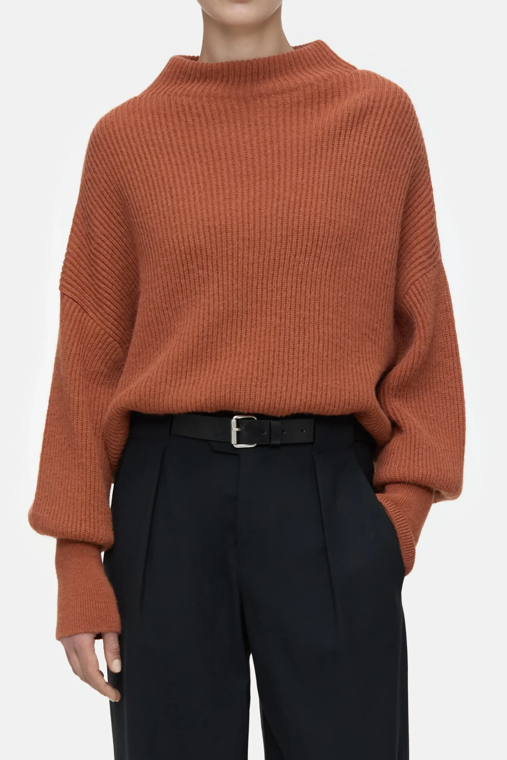 Closed Strick*Pullover aus Alpaka-Mix Ferrobrown