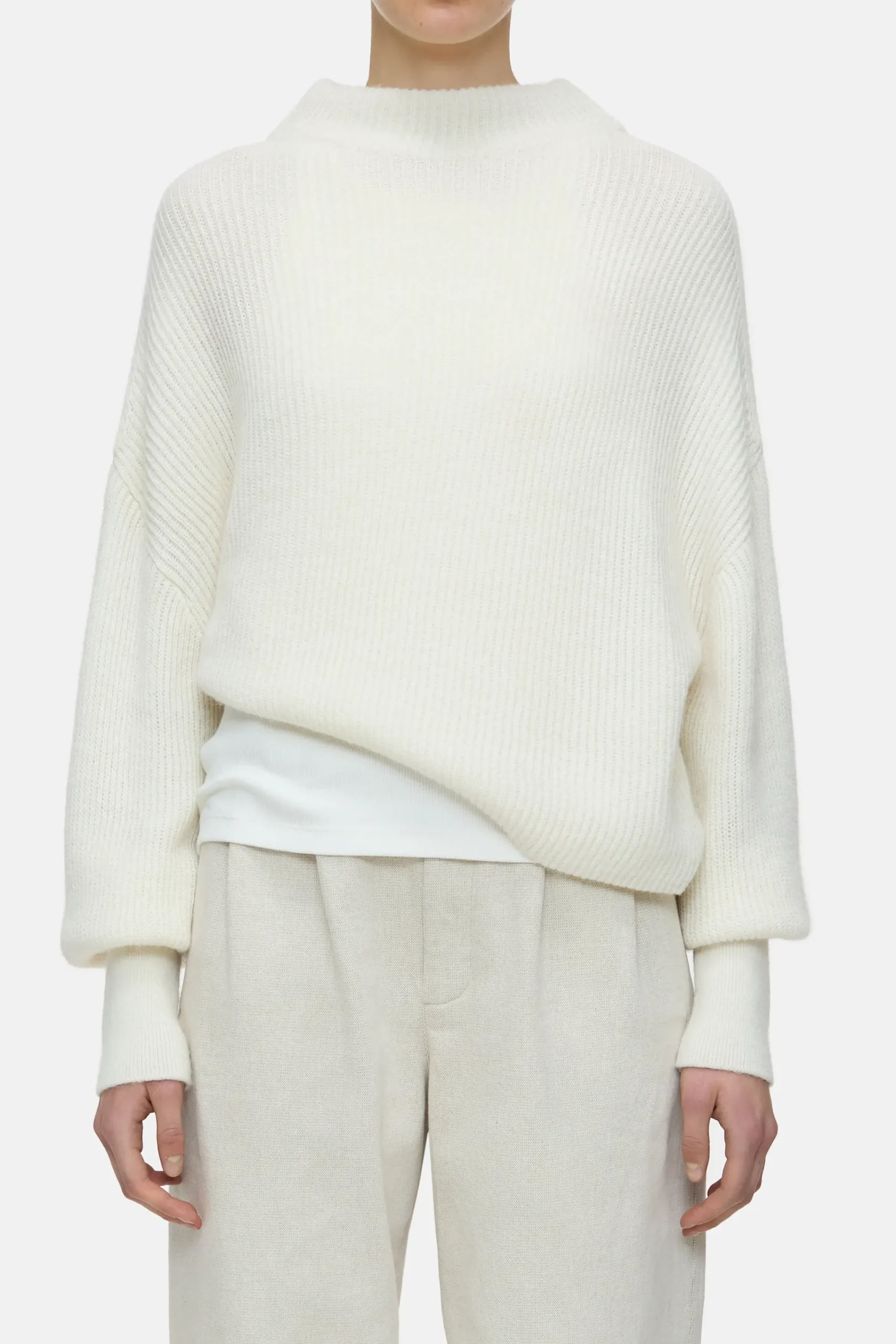 Closed Strick*Pullover aus Alpaka-Mix Ivory