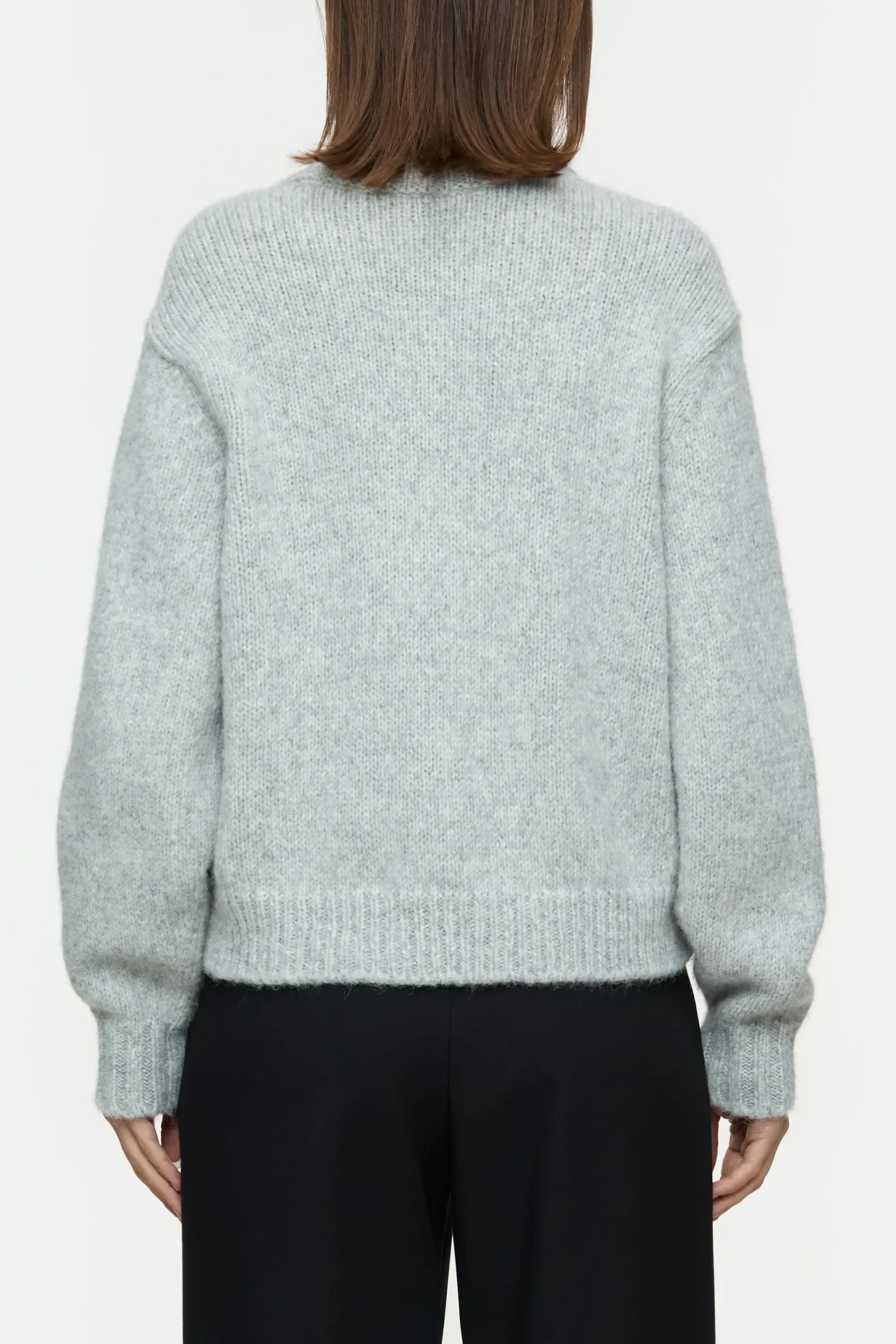 Closed Strick*Pullover aus Alpaka-Mix Lightgreymelange