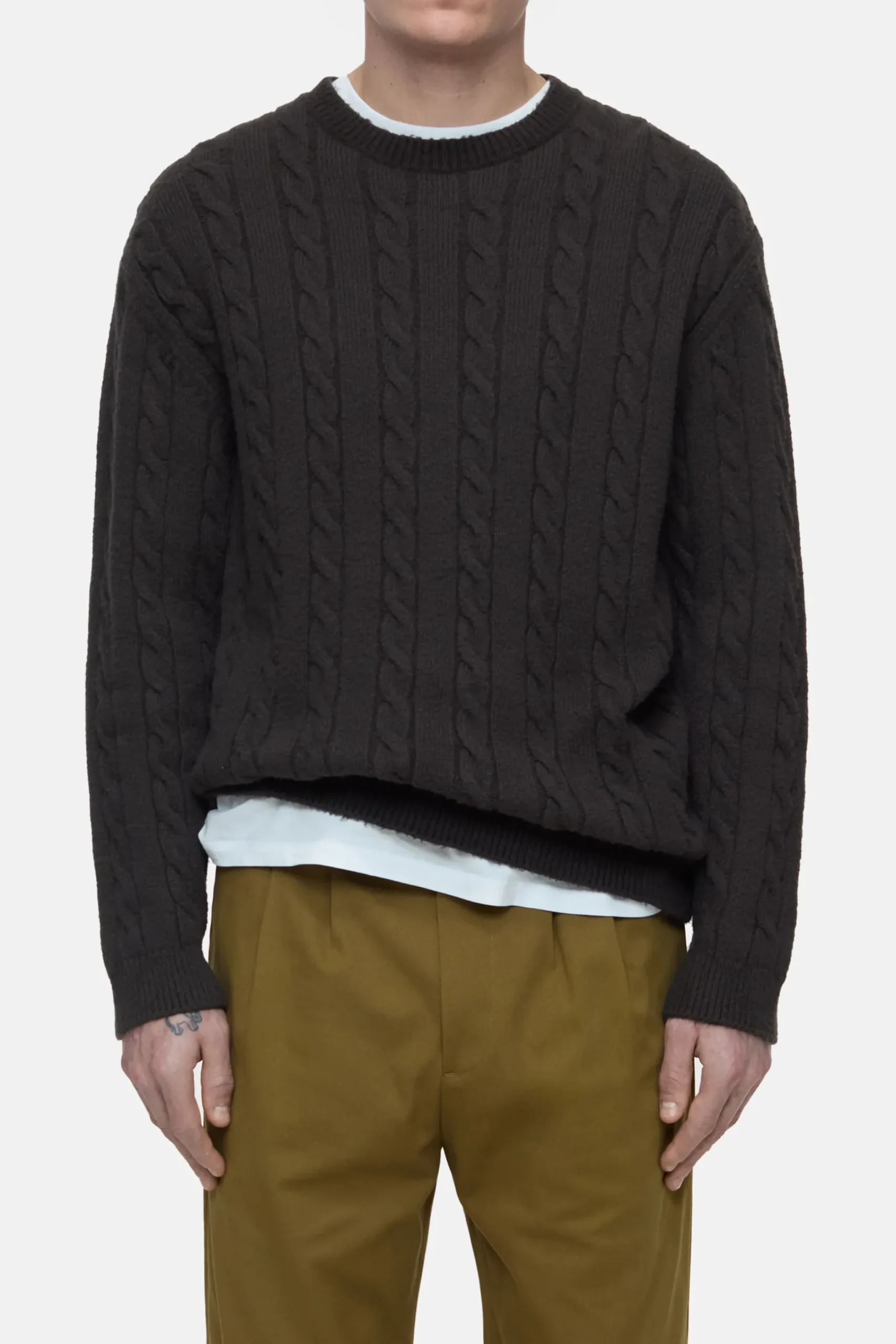 Closed Strick*Pullover aus Bio-Baumwoll-Mix Tapenadegrey