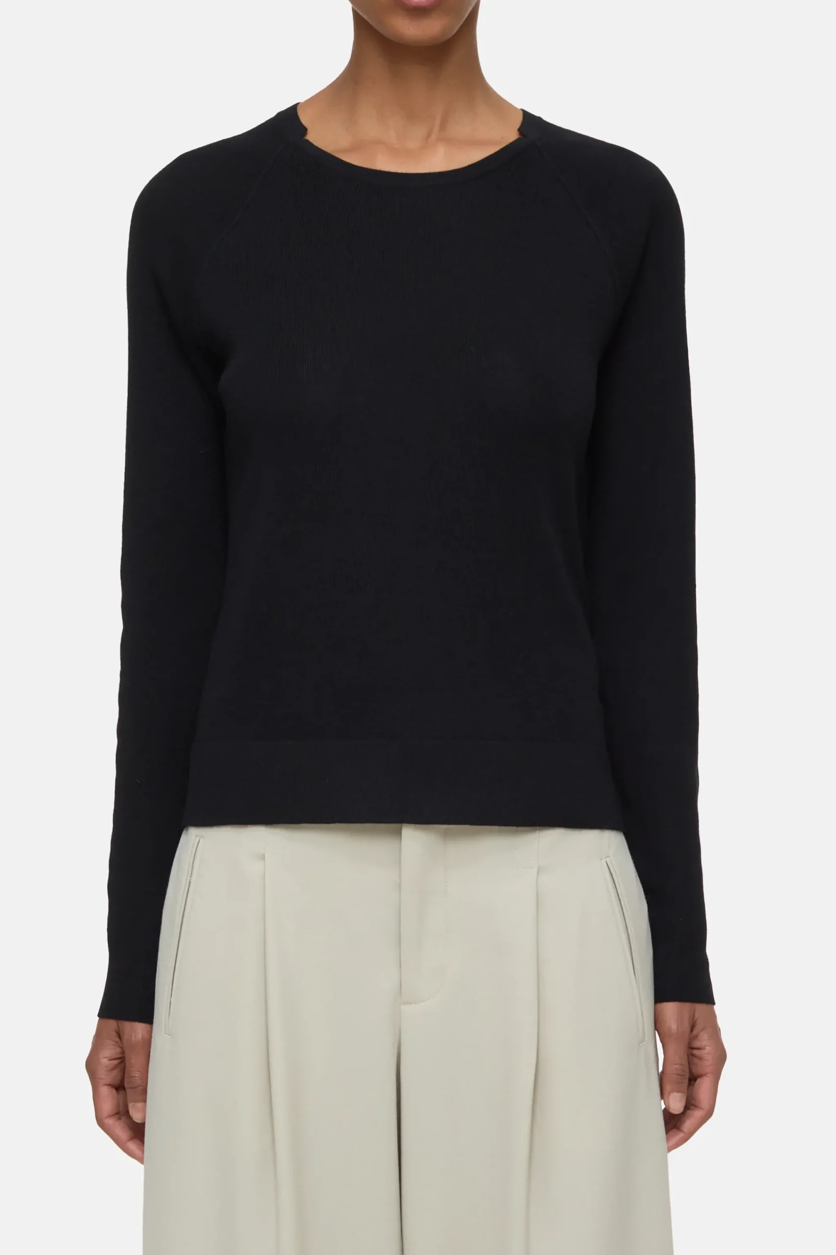 Closed Strick*Pullover aus Bio-Woll-Mix Black