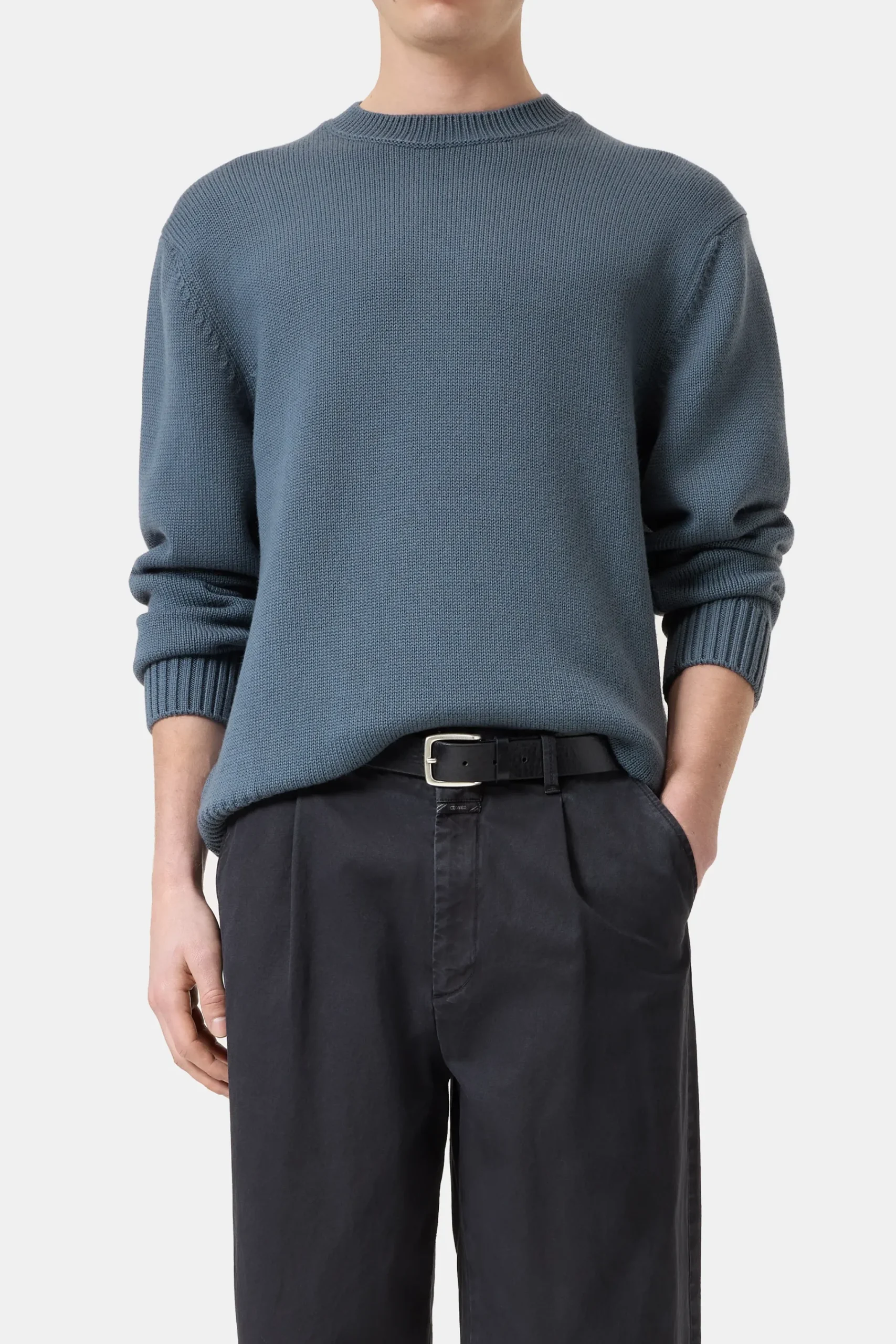 Closed Strick*Pullover aus Woll-Mix Graphiteblue