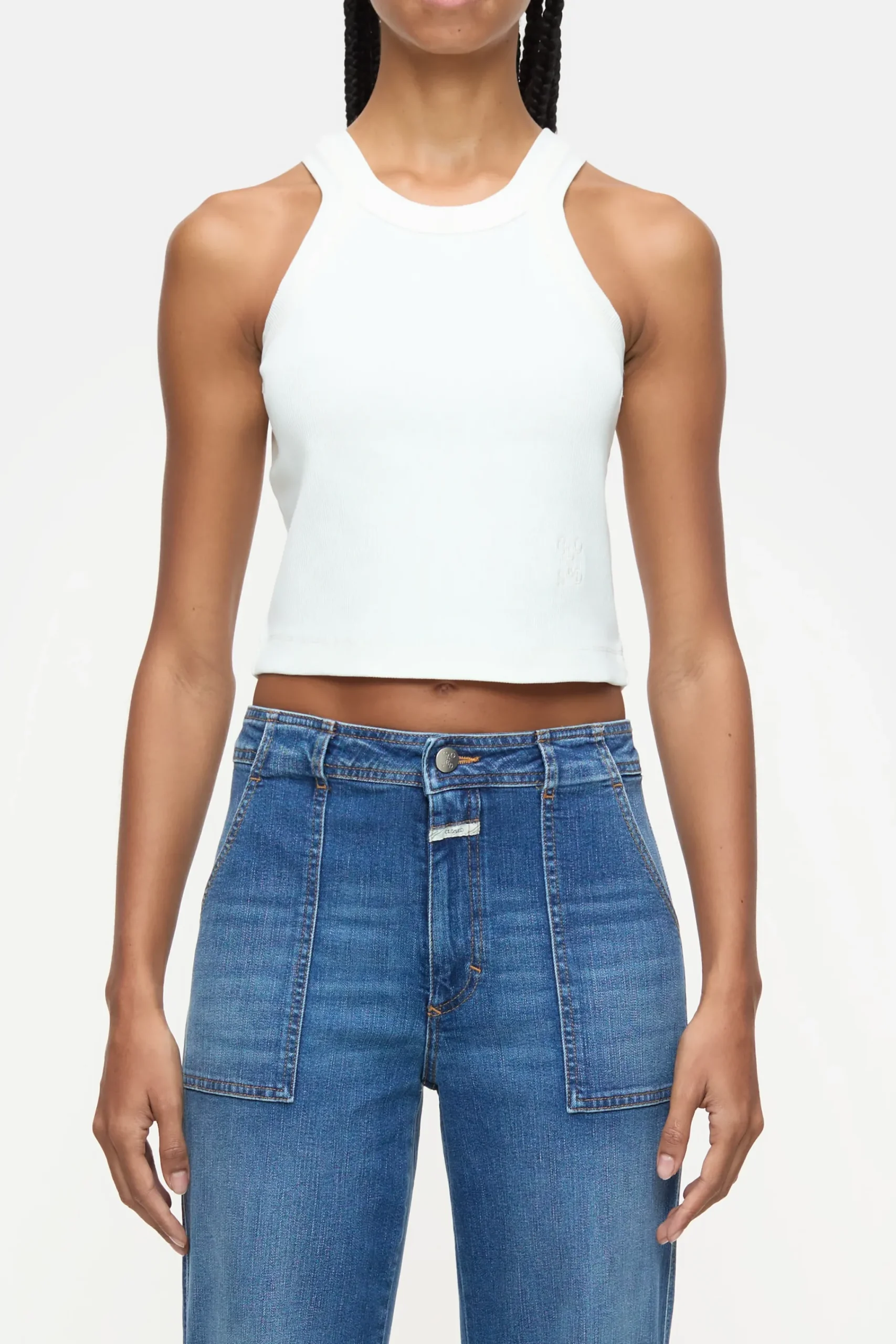 Closed T-shirts*Racer Top aus Bio-Baumwoll-Mix Ivory