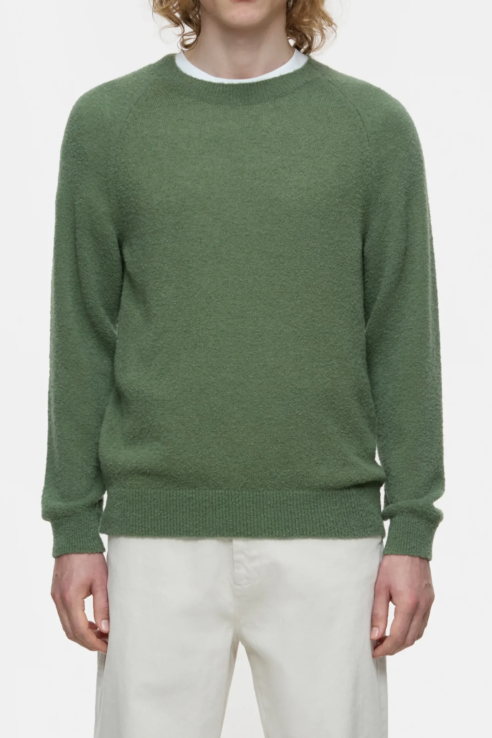 Closed Strick*Raglan Pullover aus Woll-Mix Eucalyptus