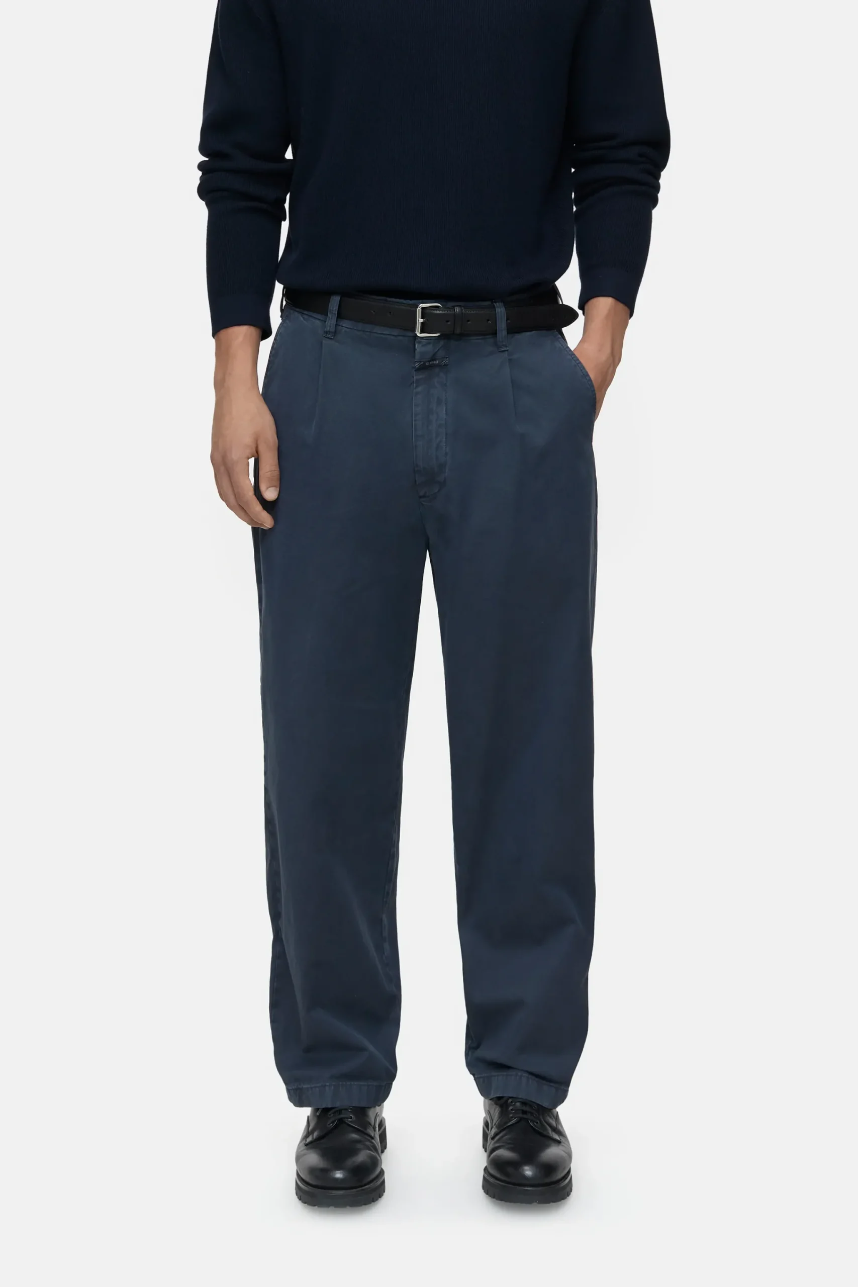 Closed Hosen*Relaxed Pants - Style Name Blomberg Wide Smokeyblue