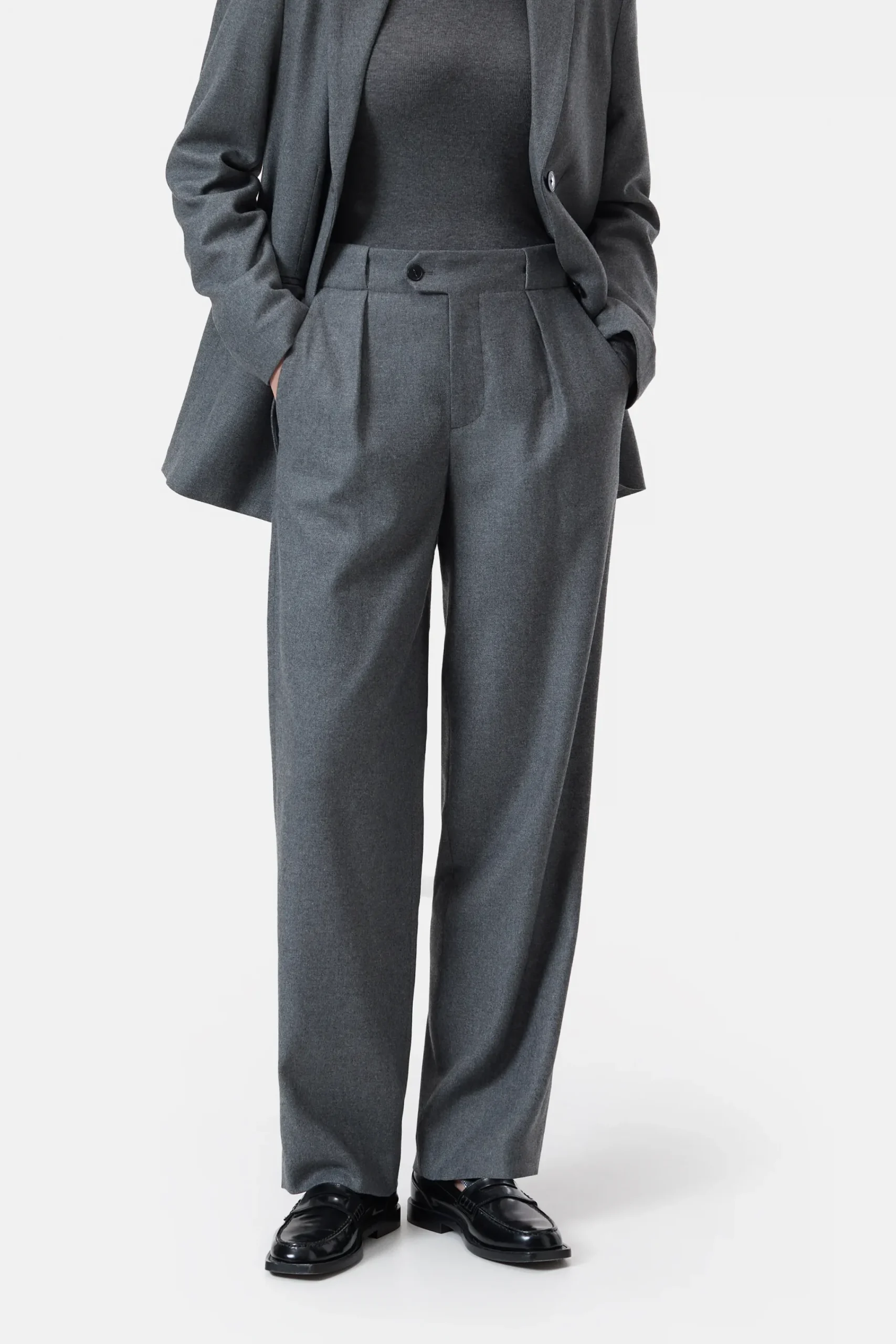 Closed Hosen*Relaxed Pants - Style Name Mawson Darkgreymelange