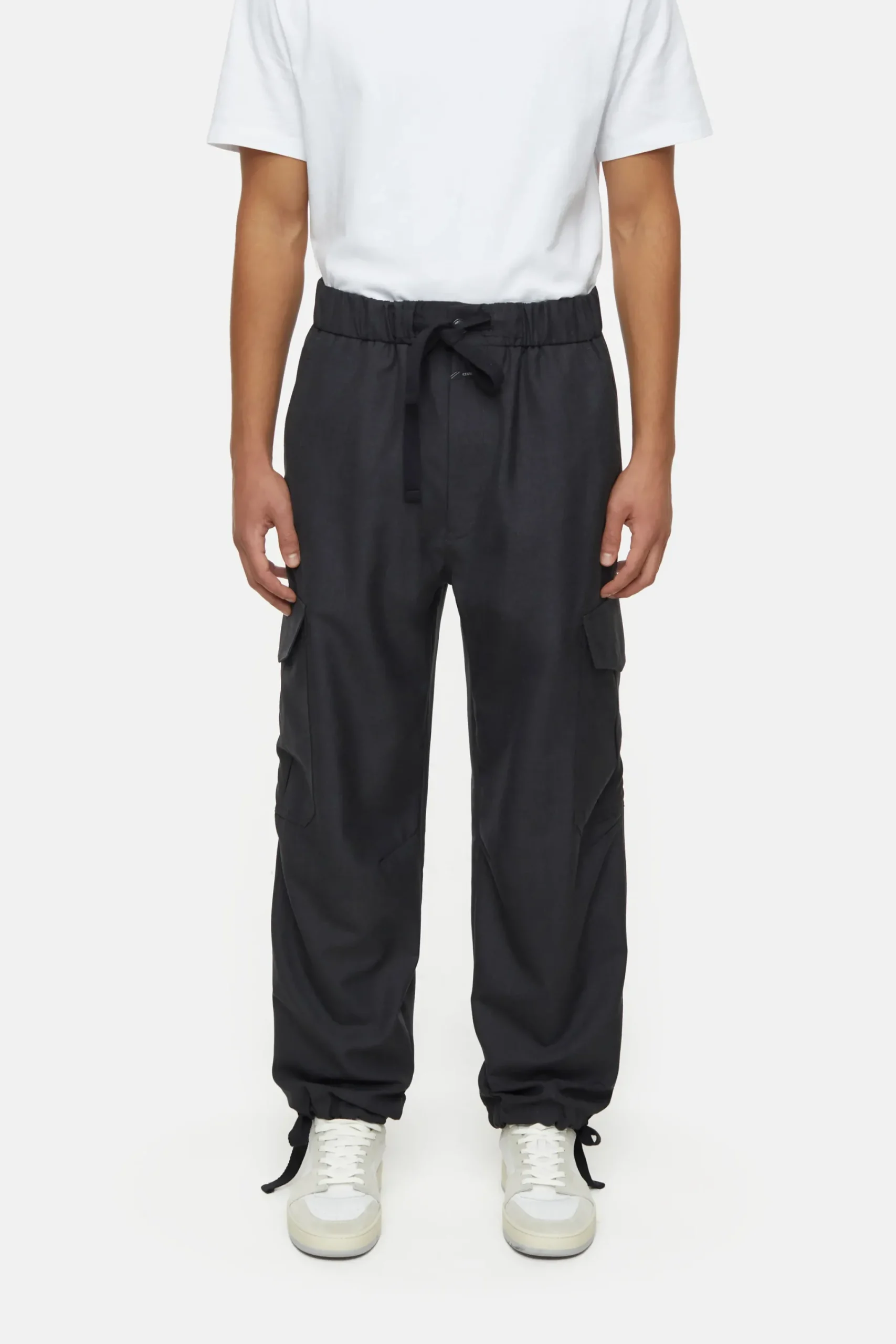 Closed Hosen*Relaxed Pants - Style Name Newport Wide anthracitemelange
