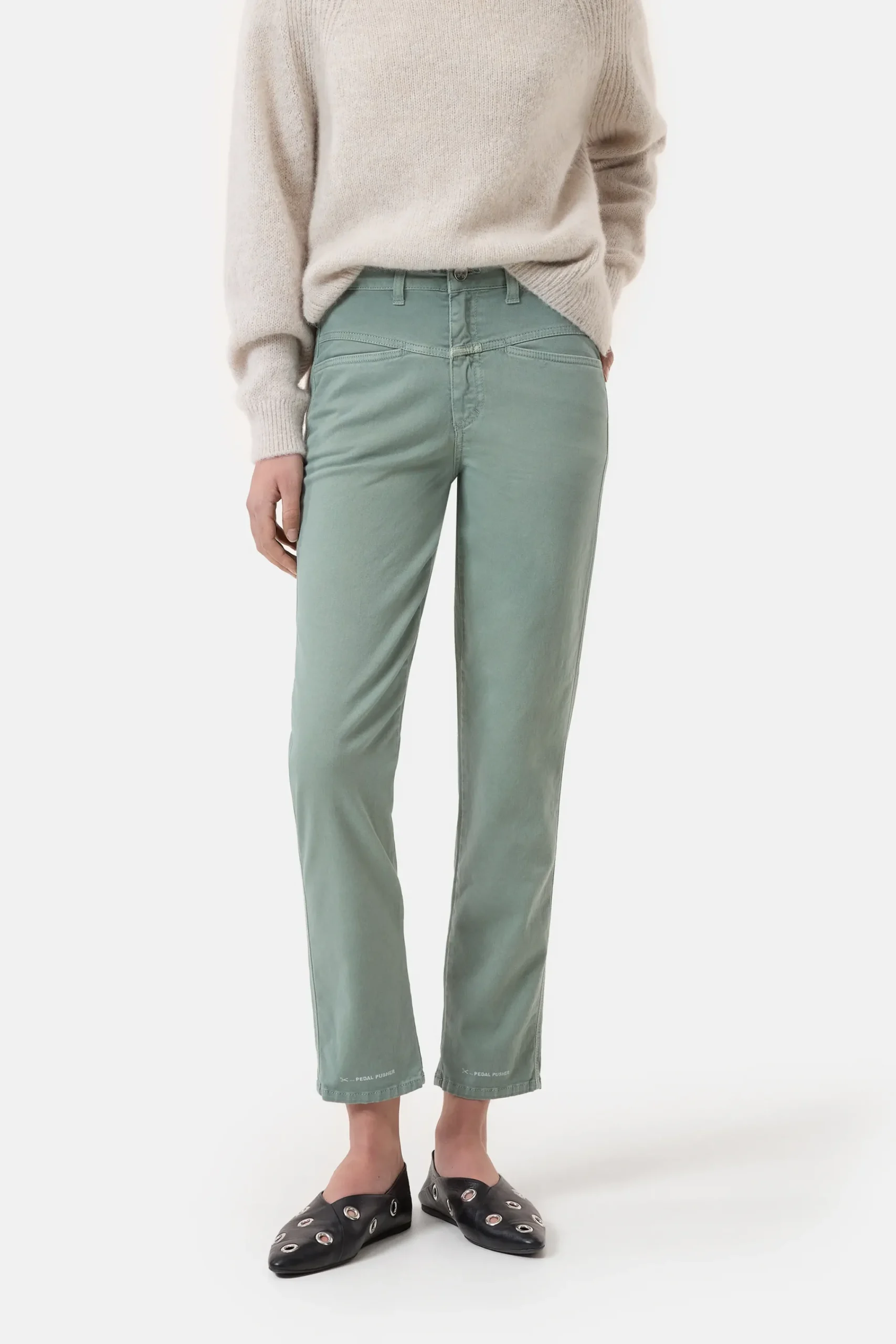 Closed Hosen*Relaxed Pants - Style Name Pedal Pusher Fadedgreen