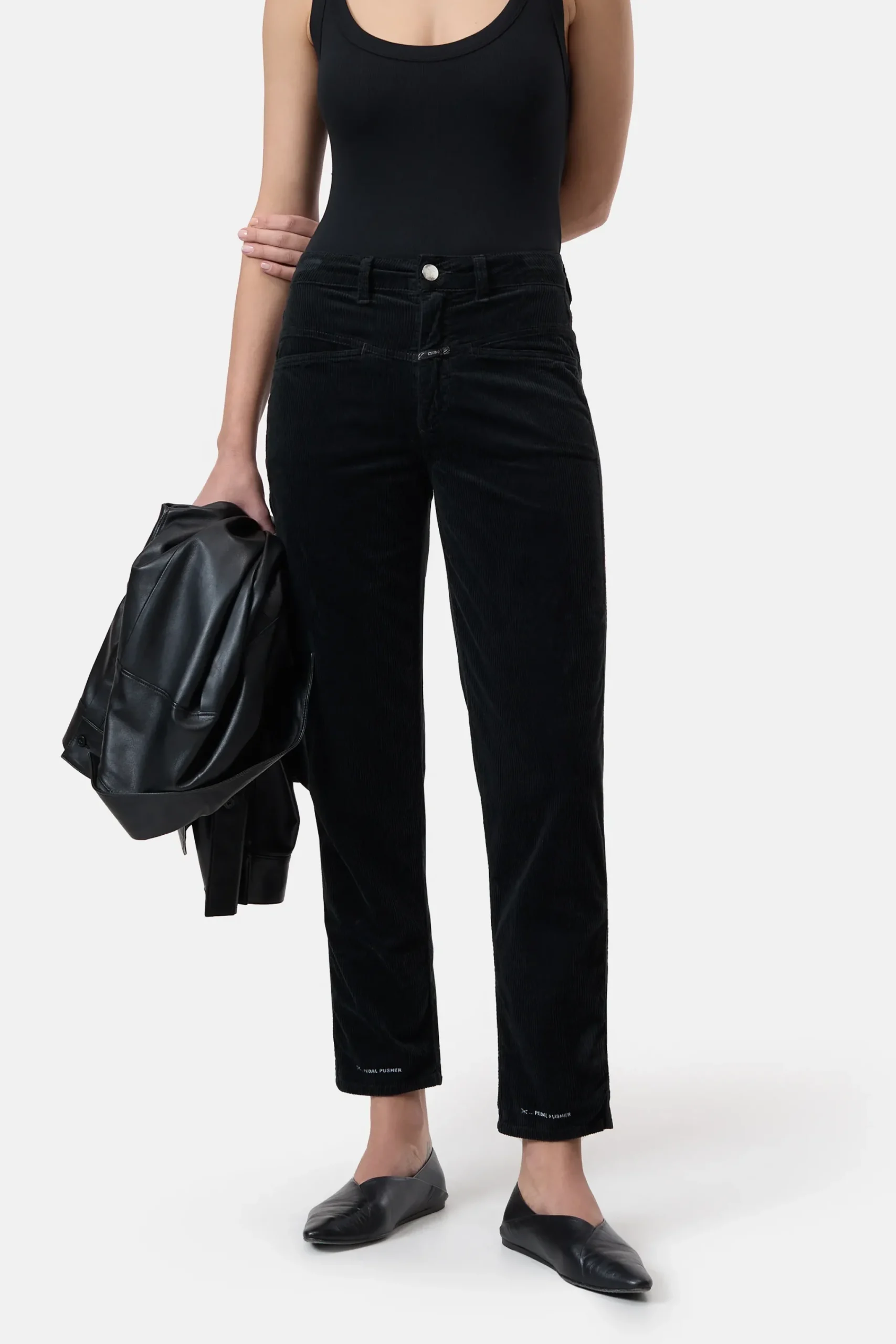 Closed Hosen*Relaxed Pants - Style Name Pedal Pusher Black