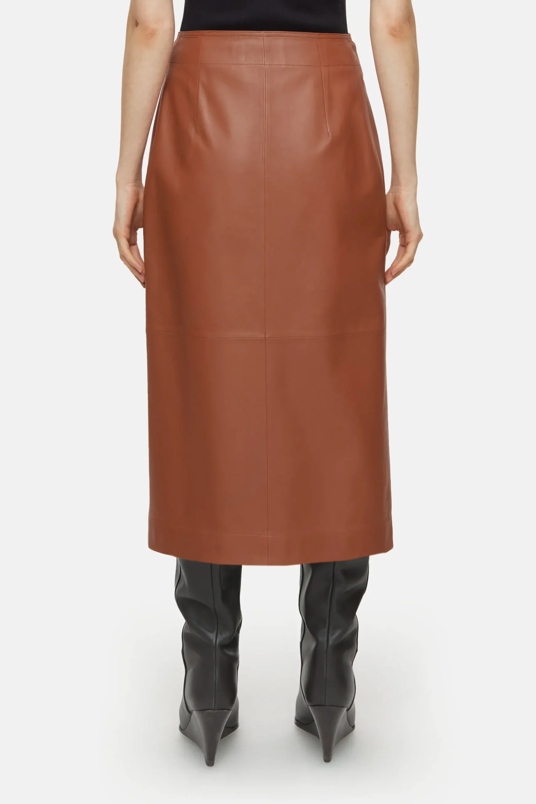 Closed Röcke*Rock aus Nappaleder Ferrobrown