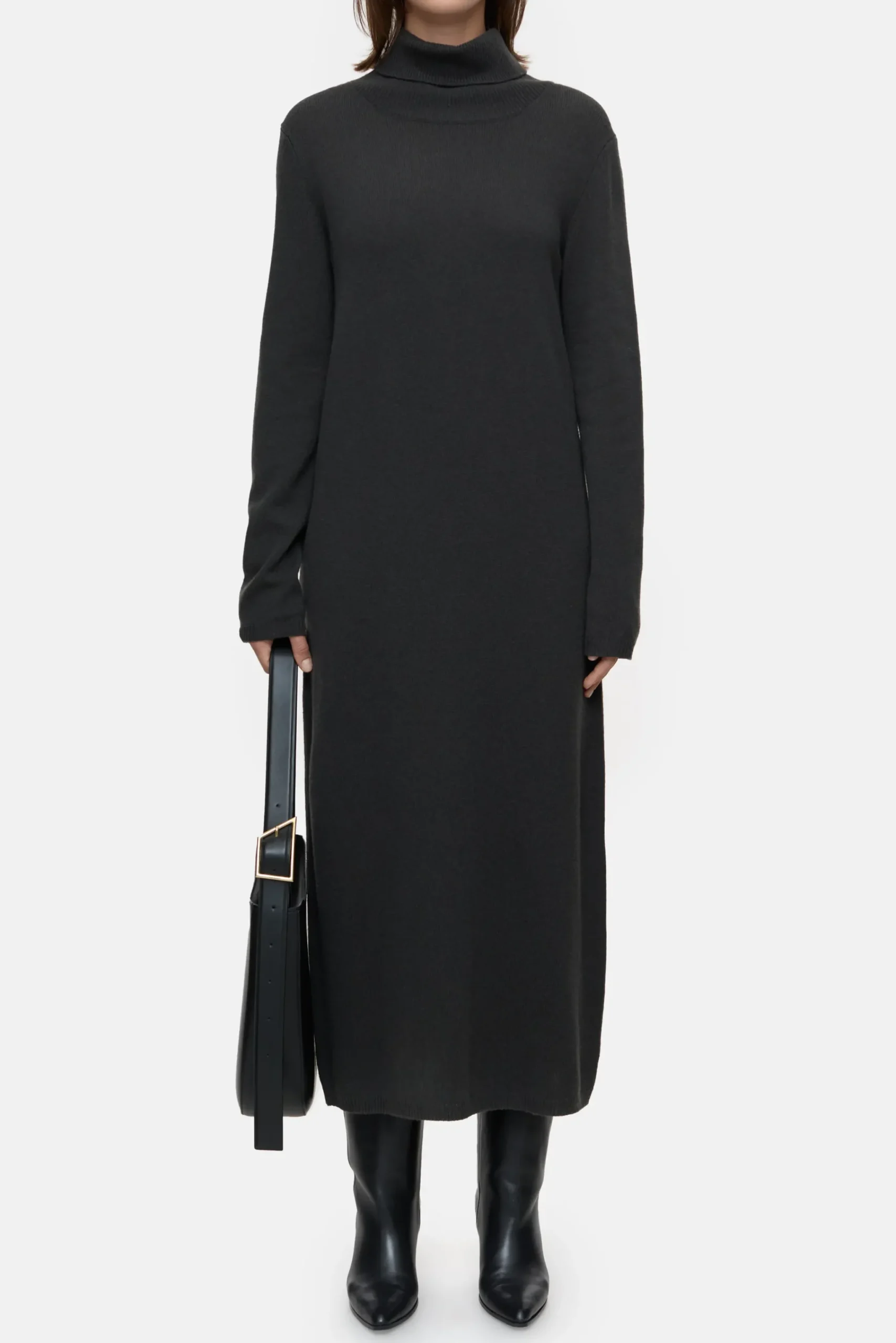 Closed Kleider*Rollkragen-Kleid aus Wolle Irishcoffee