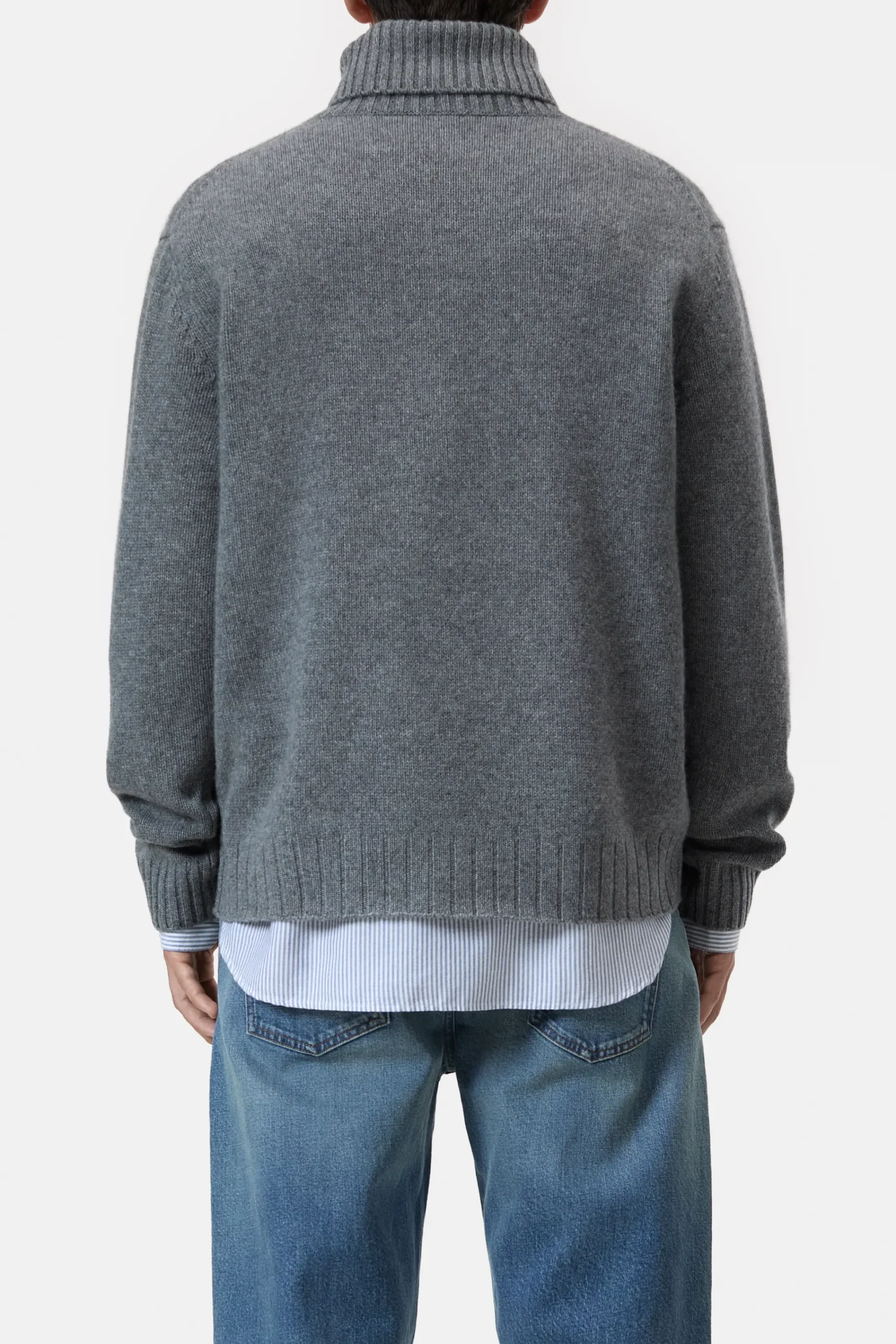 Closed Strick*Rollkragenpullover aus Kaschmir Darkgreymelange