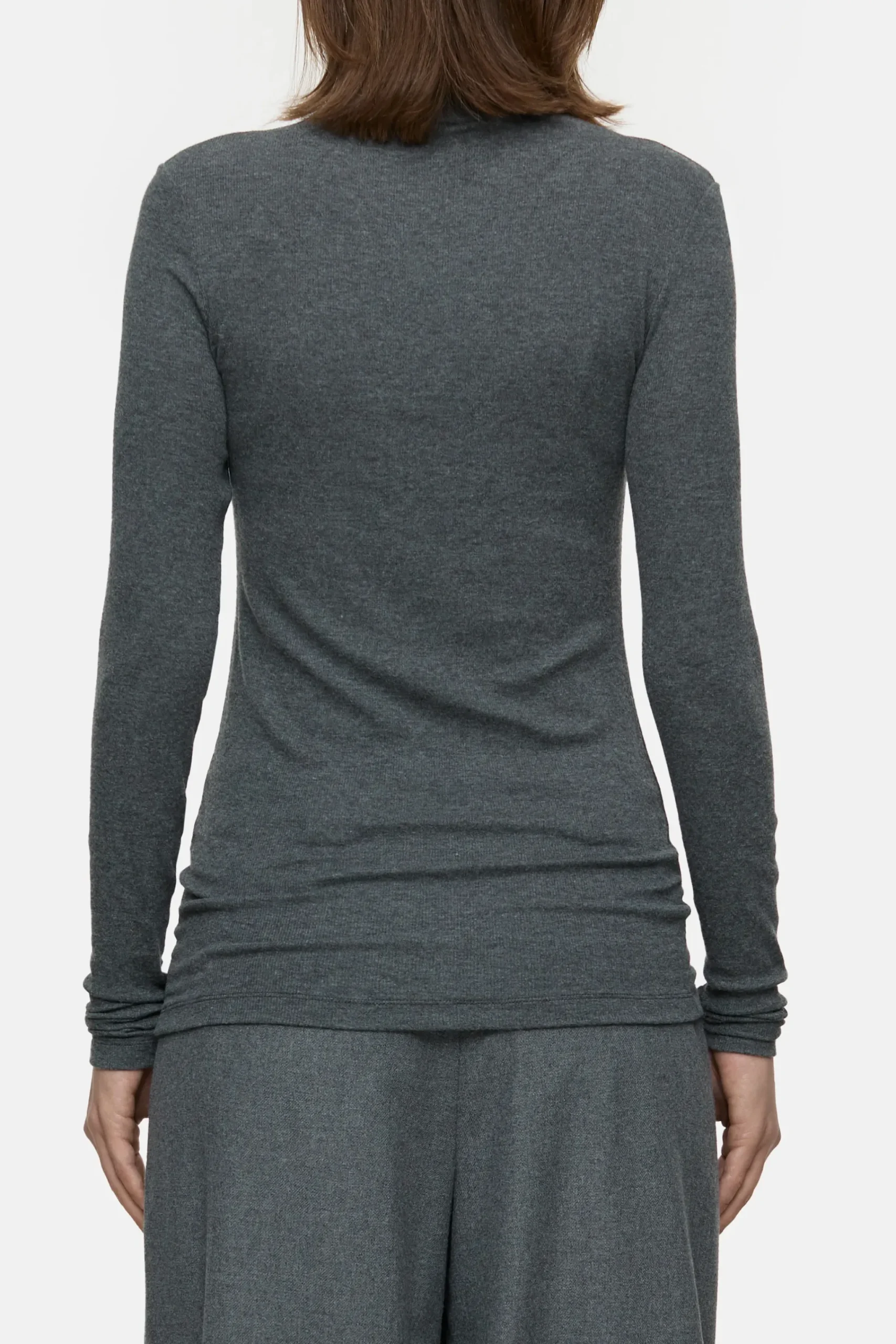 Closed T-shirts*Rollkragenshirt aus Woll-Mix Darkgreymelange