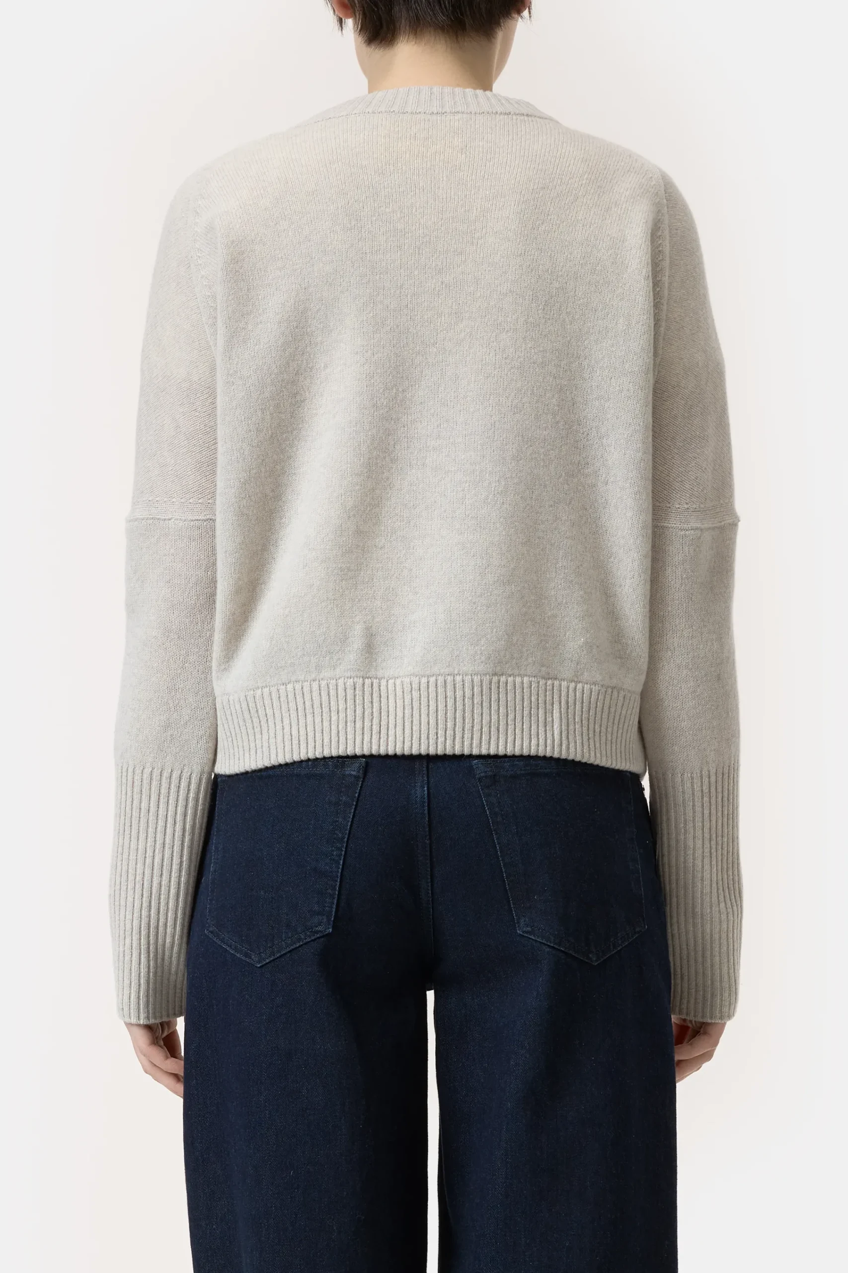 Closed Strick*Rundhalspullover aus Wolle Stonebeige