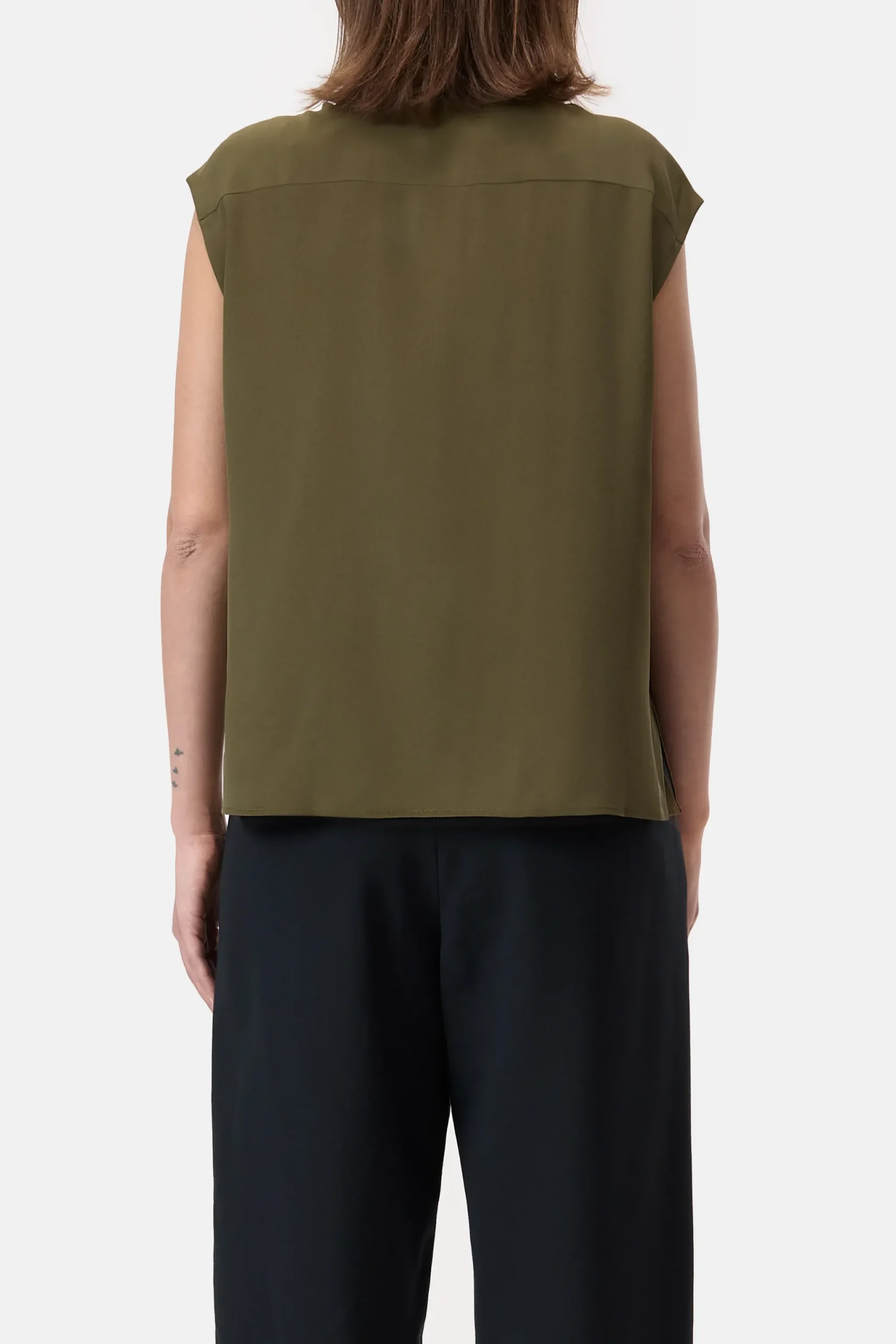 Closed Shirts & Blusen*Seidentop mit Schluppe Vergreen