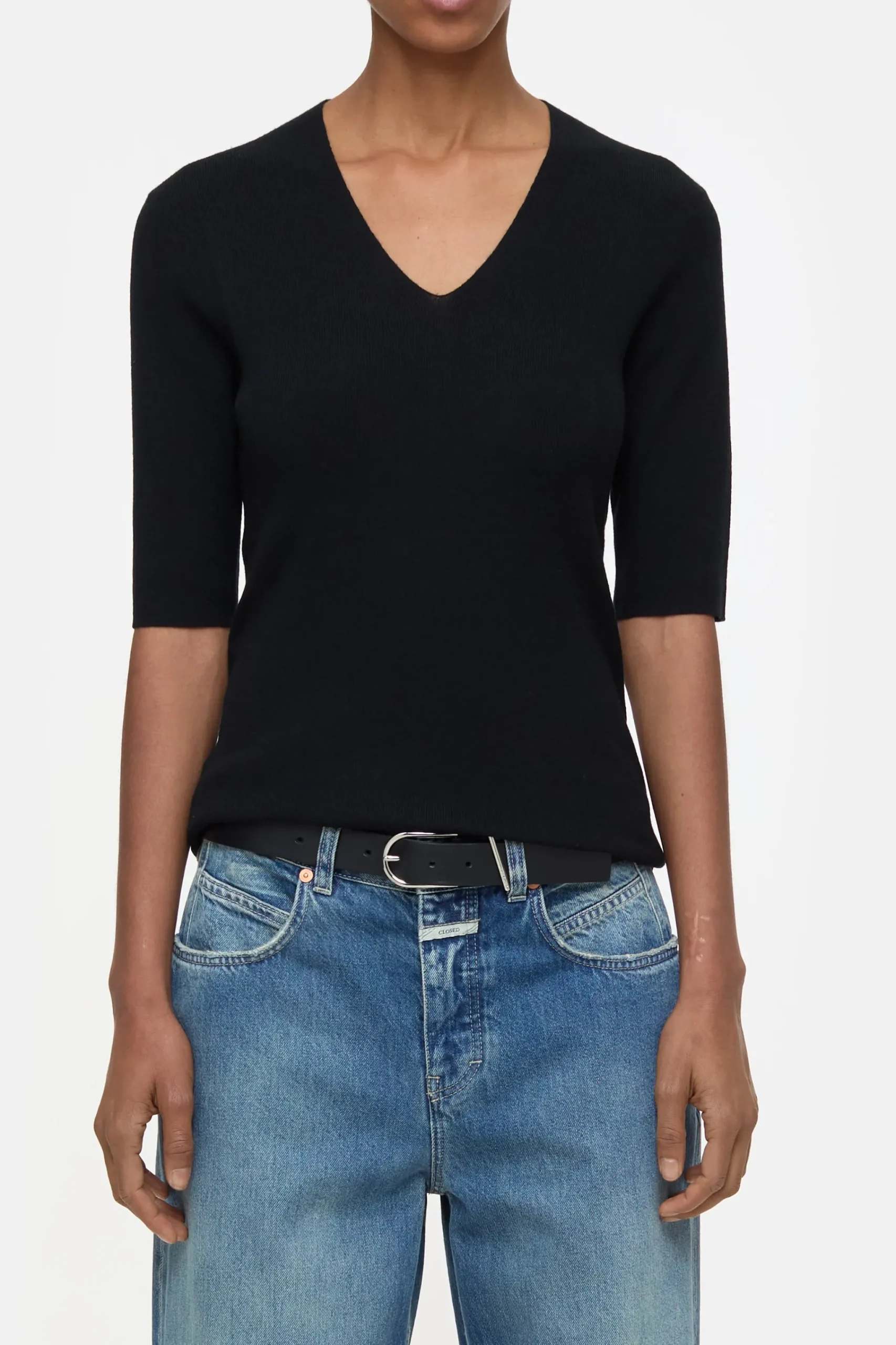 Closed Strick*Shirt aus Kaschmir-Mix Black