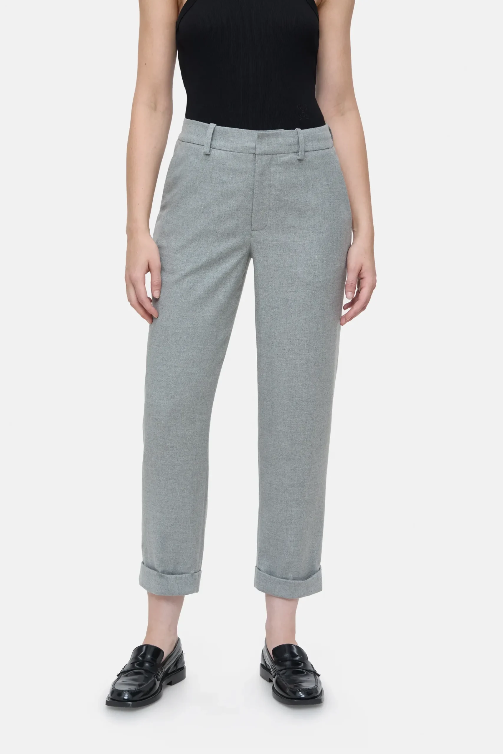 Closed Hosen*Skinny Pants - Style Name Auckley Lightgreymelange