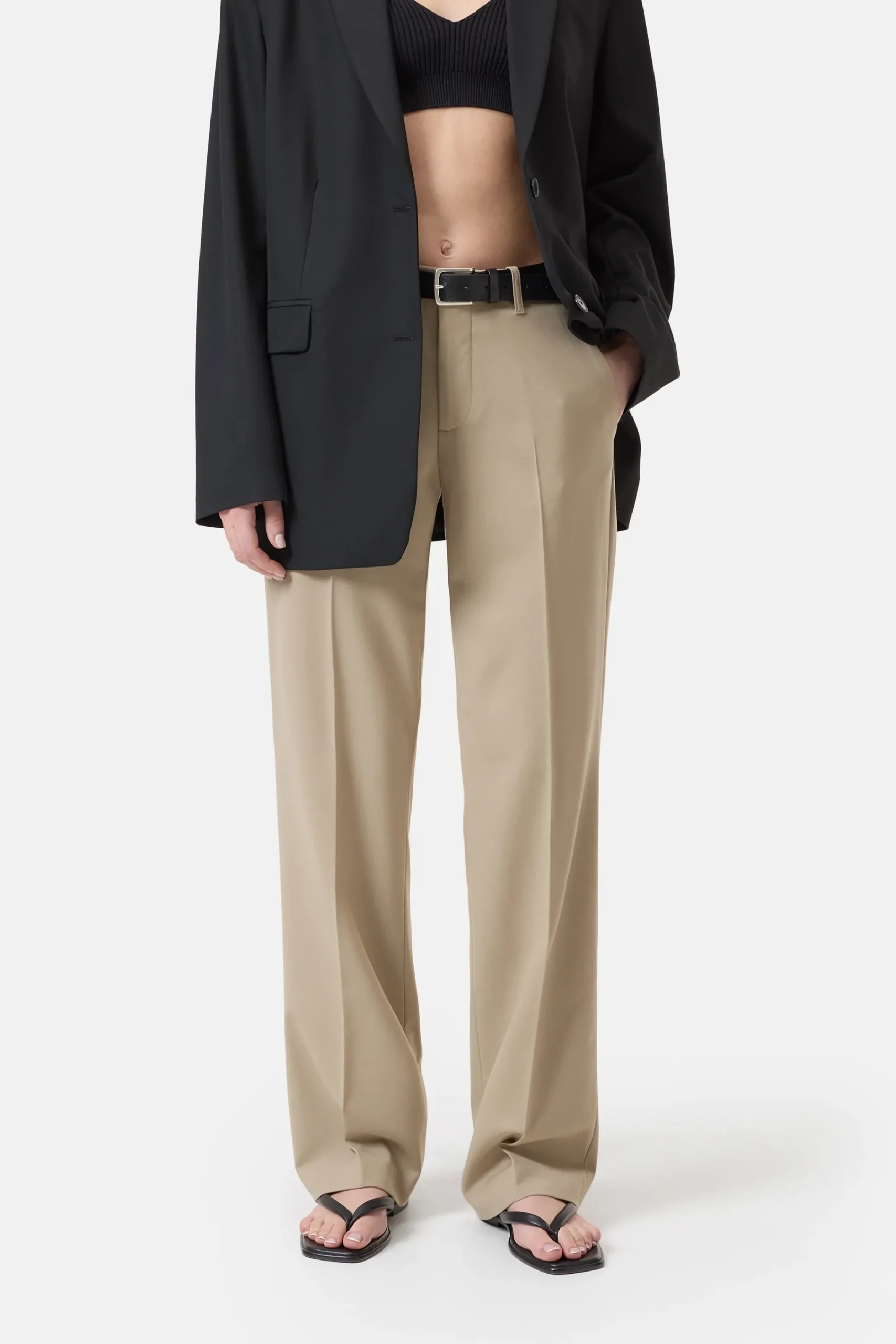 Closed Hosen*Straight Pants - Style Name Saisa Darkchinobeige