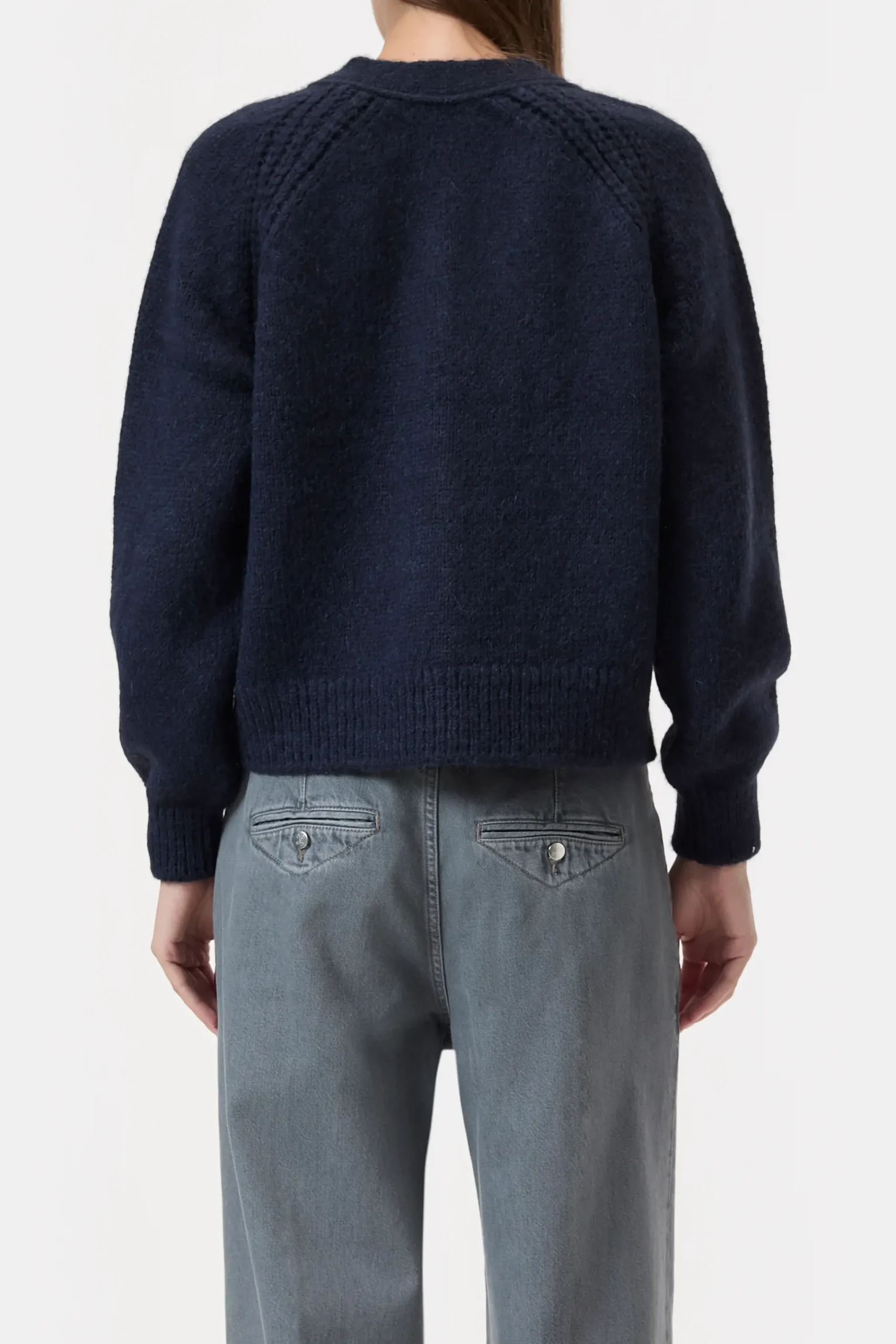 Closed Strick*Strickjacke aus Alpaka-Mix Darknight