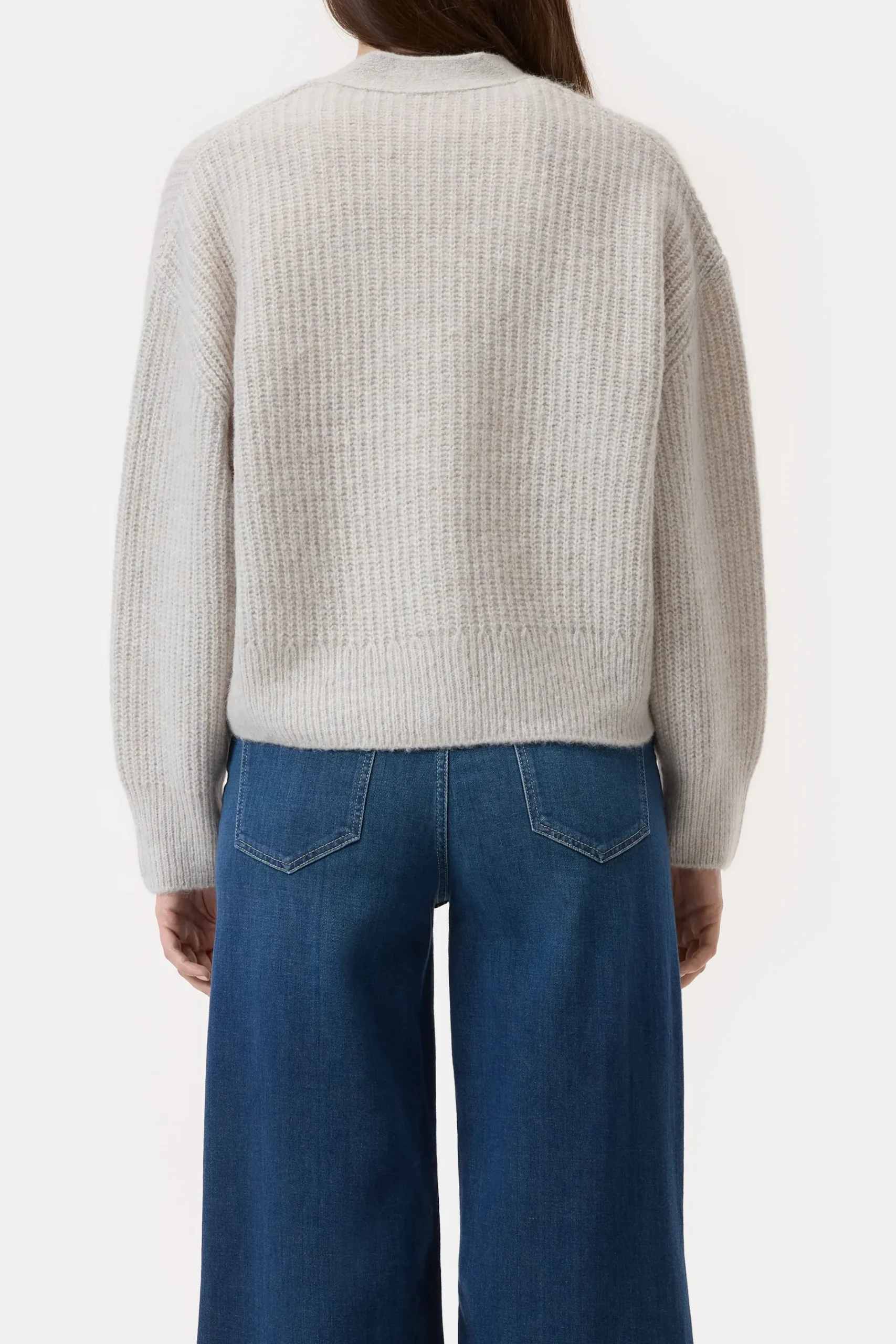 Closed Strick*Strickjacke aus Alpaka-Woll-Mix Stonebeige