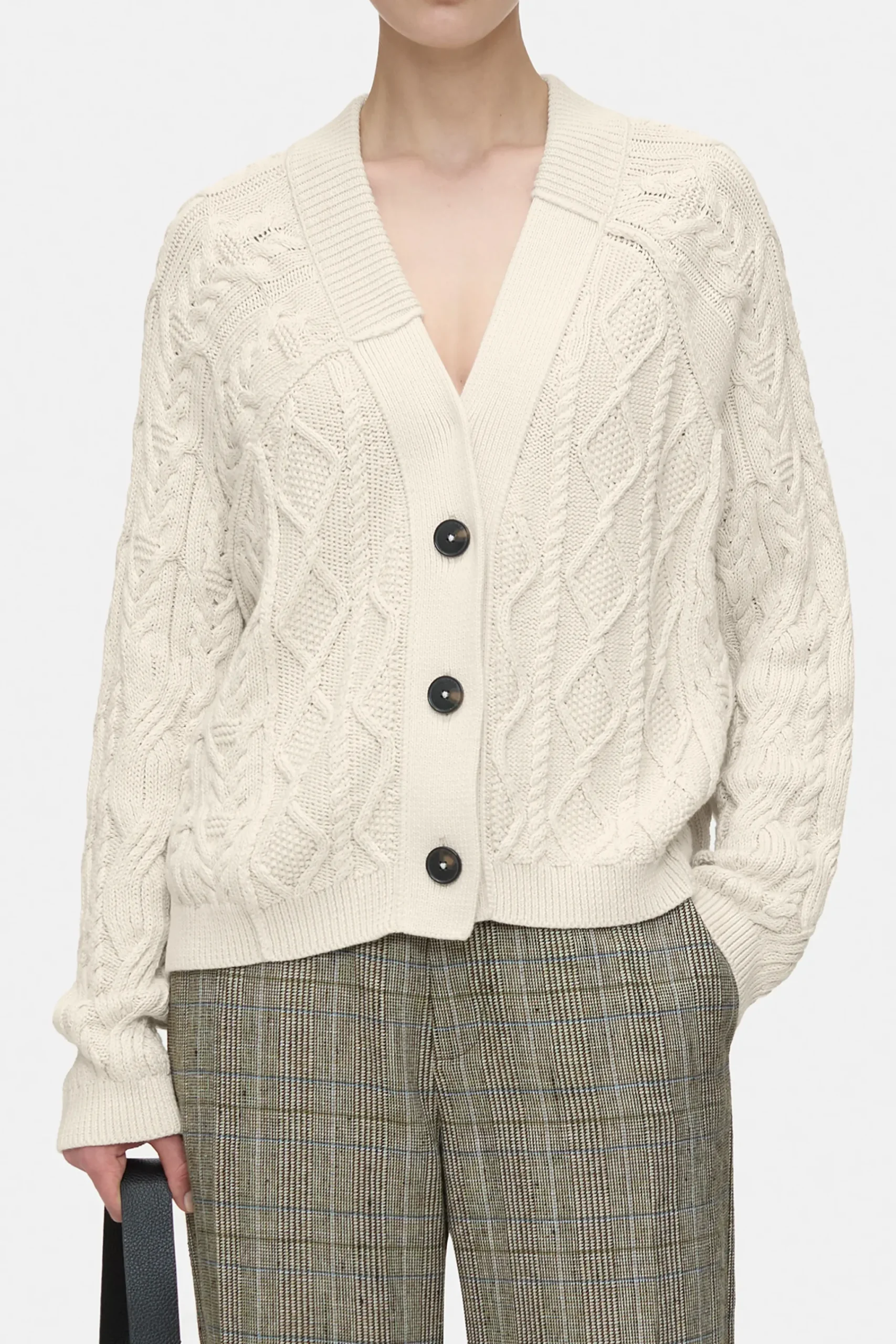 Closed Strick*Strickjacke aus Bio-Baumwolle Ivory