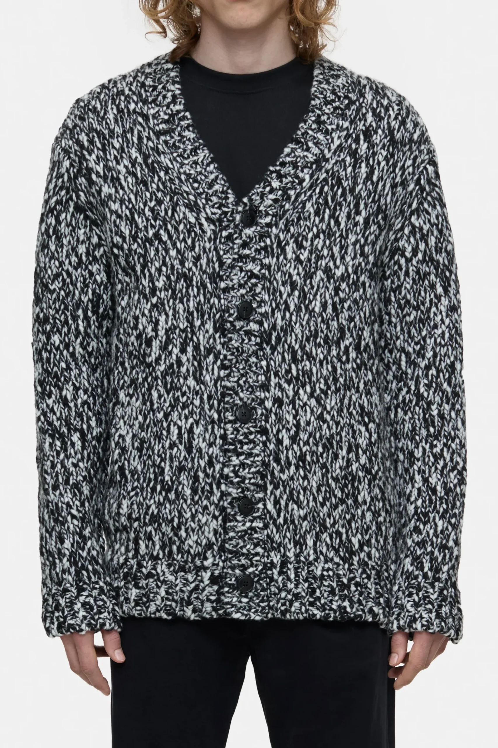 Closed Strick*Strickjacke aus Woll-Mix Black