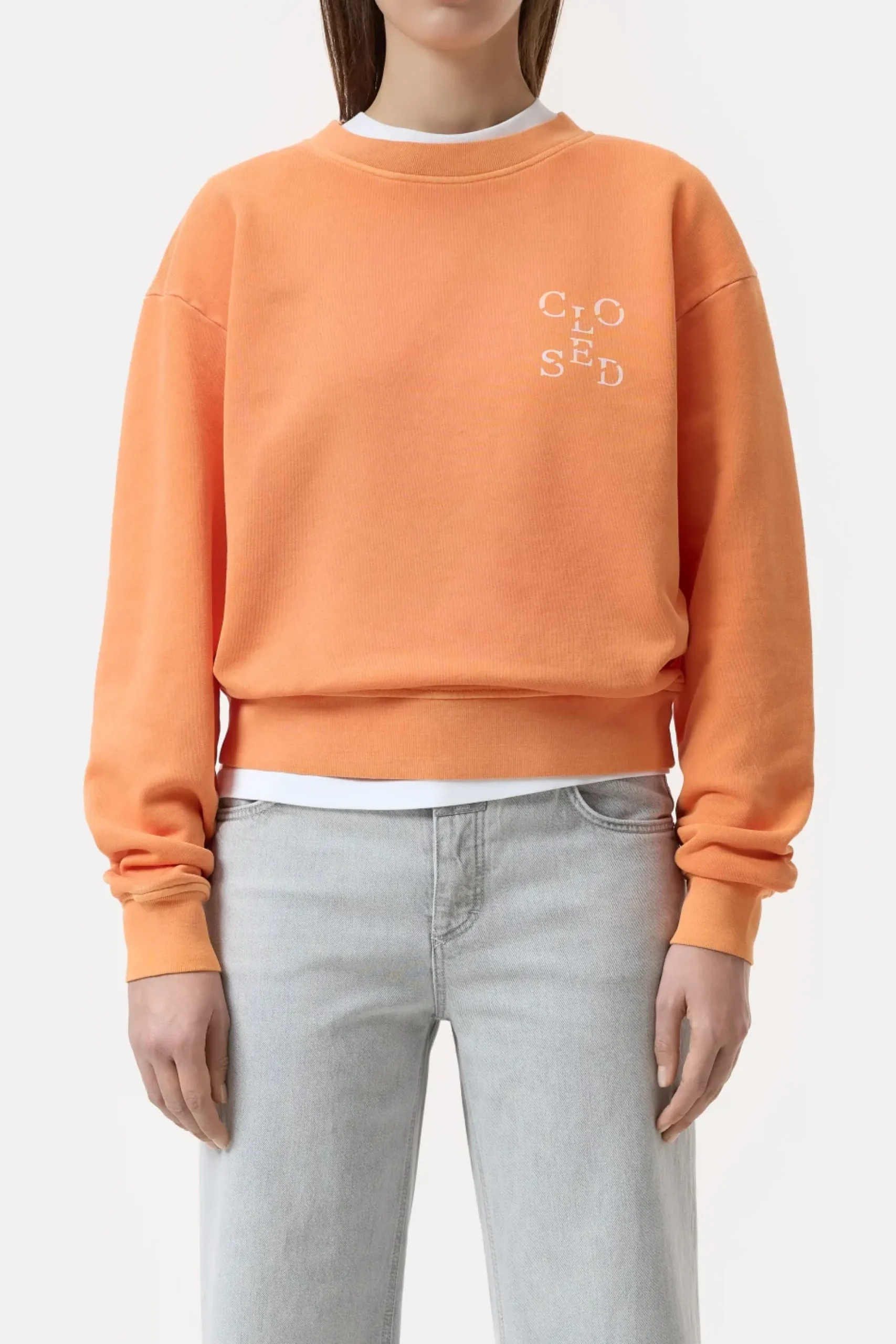 Closed Sweatshirts*Sweatshirt aus Bio-Baumwolle Pumpkinorange