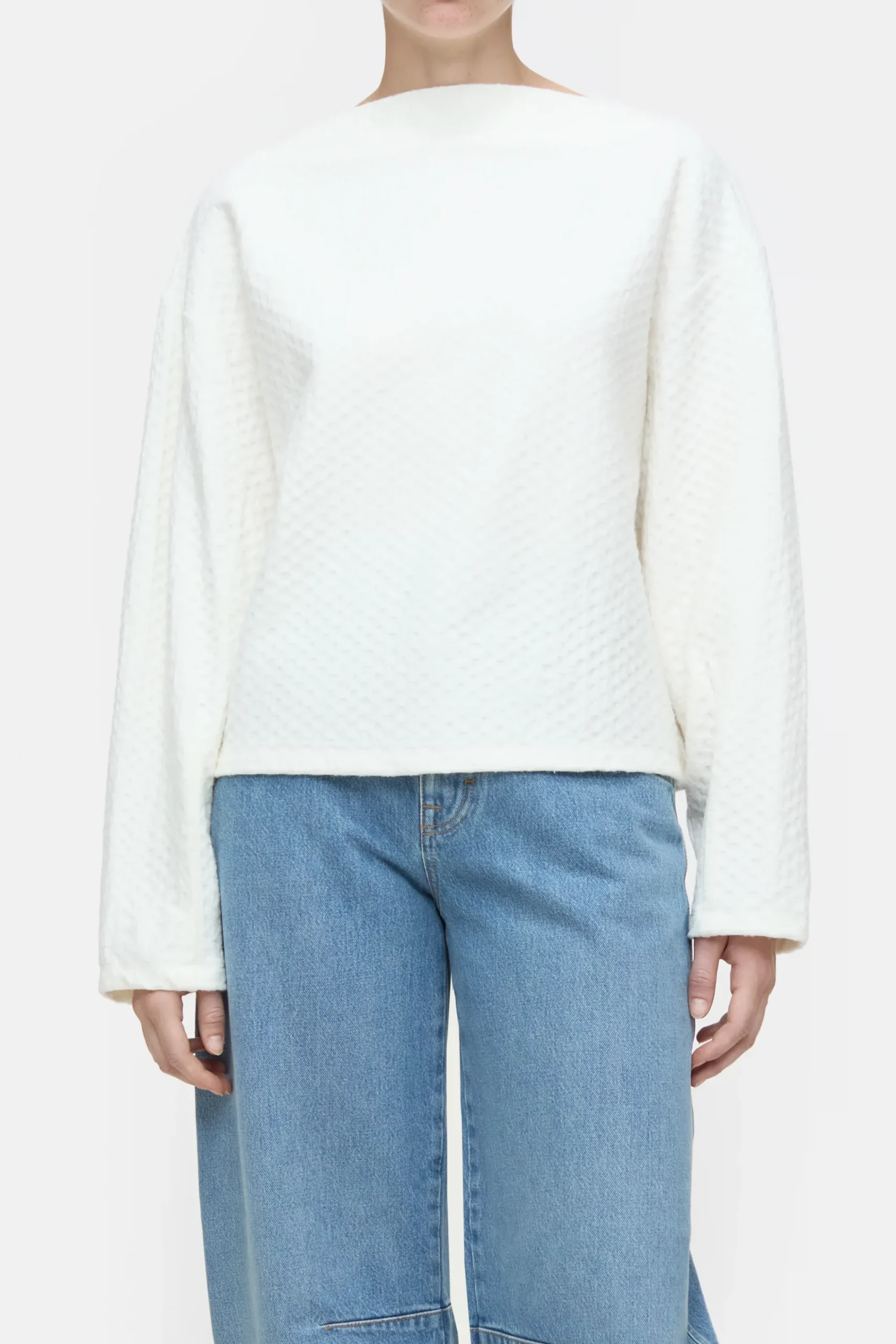 Closed Sweatshirts*Sweatshirt aus Woll-Mix Ivory