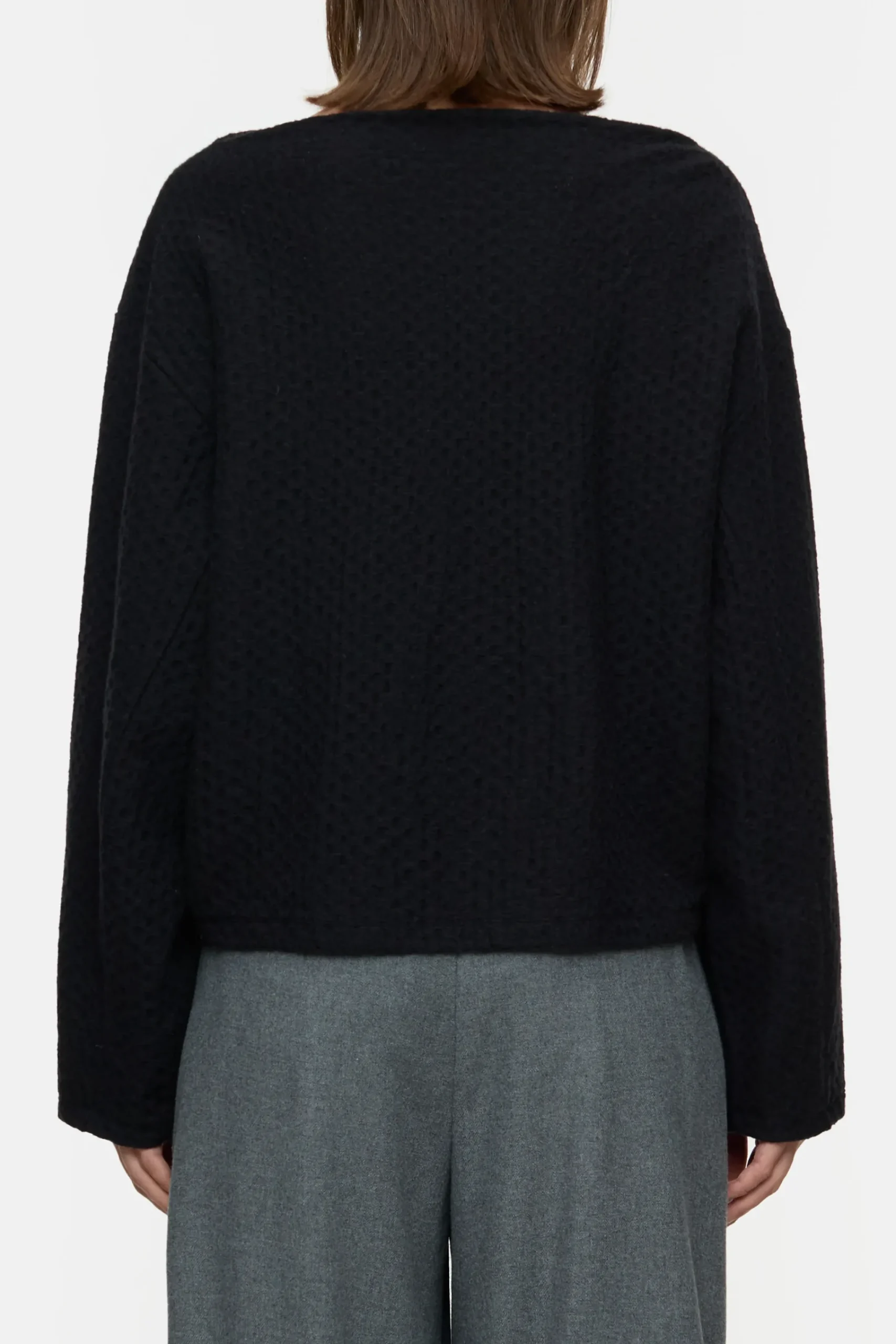 Closed Sweatshirts*Sweatshirt aus Woll-Mix Black