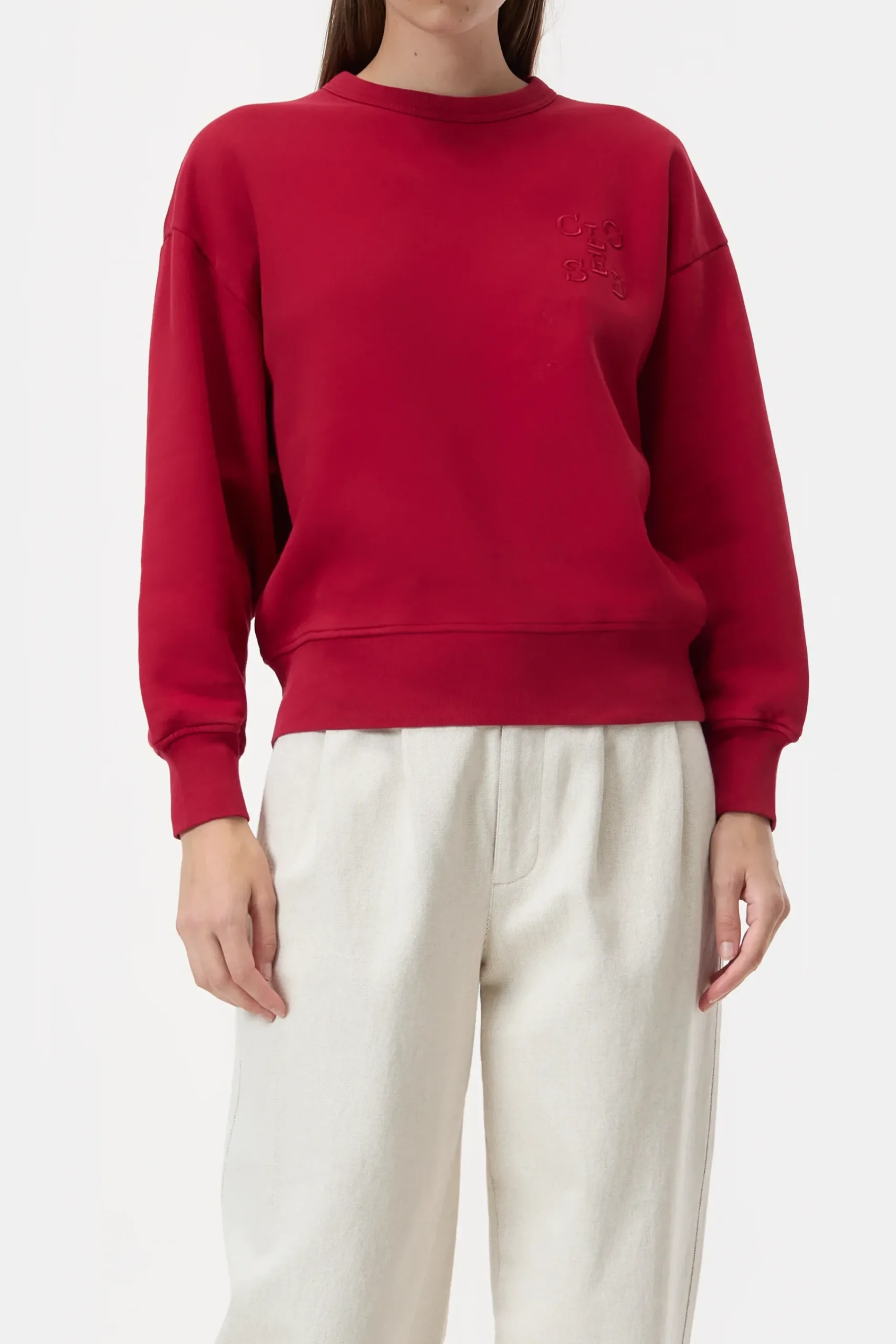 Closed Sweatshirts*Sweatshirt mit Logo Chilipepperred