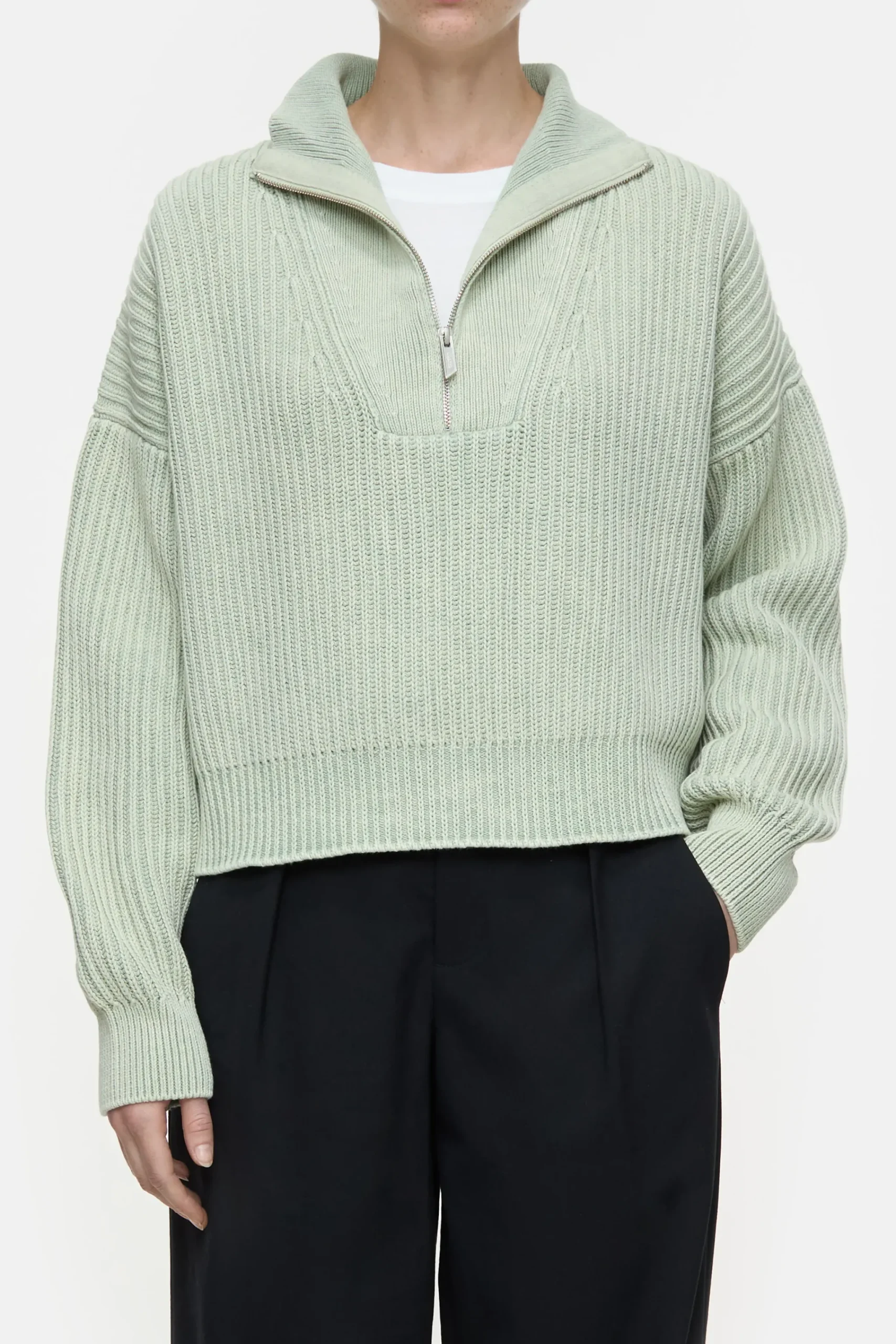 Closed Strick*Troyer aus Bio-Baumwolle Pastelolive