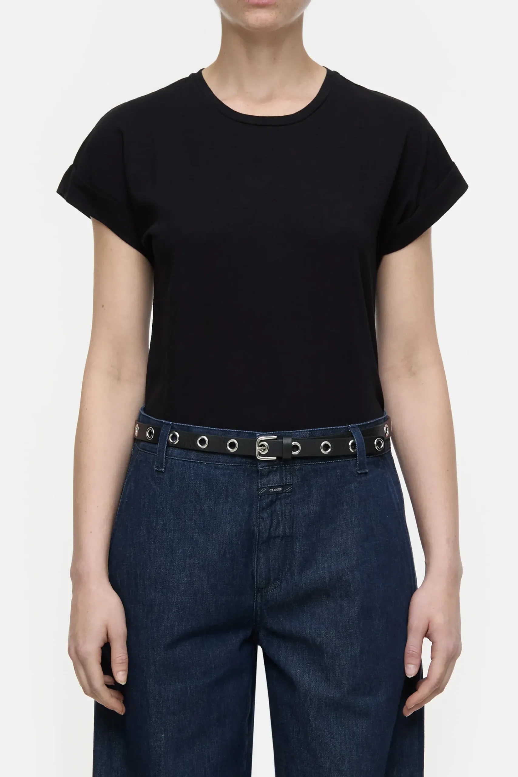 Closed T-shirts*T-Shirt aus Baumwolle Black