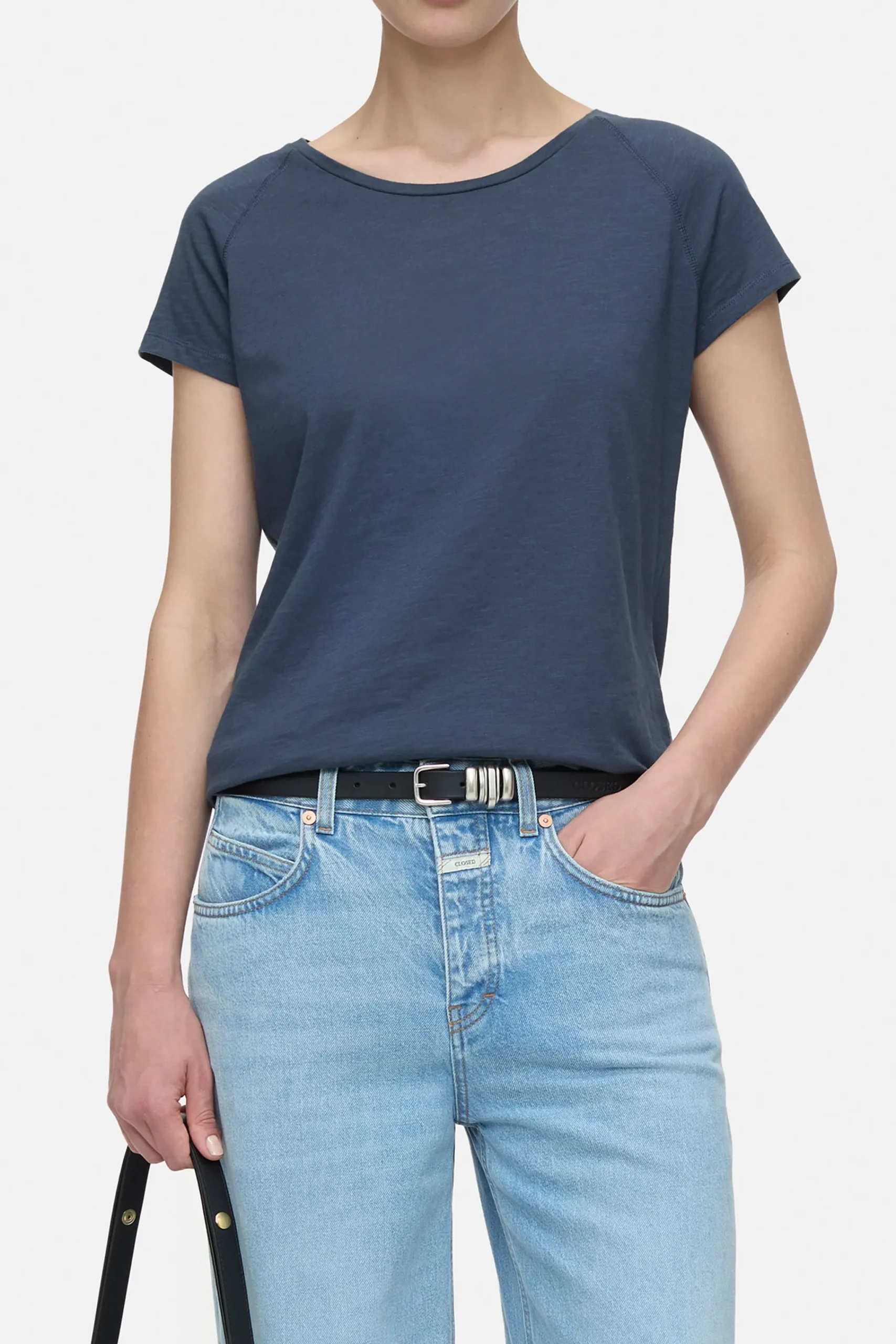 Closed T-shirts*T-Shirt aus Baumwolle Smokeyblue