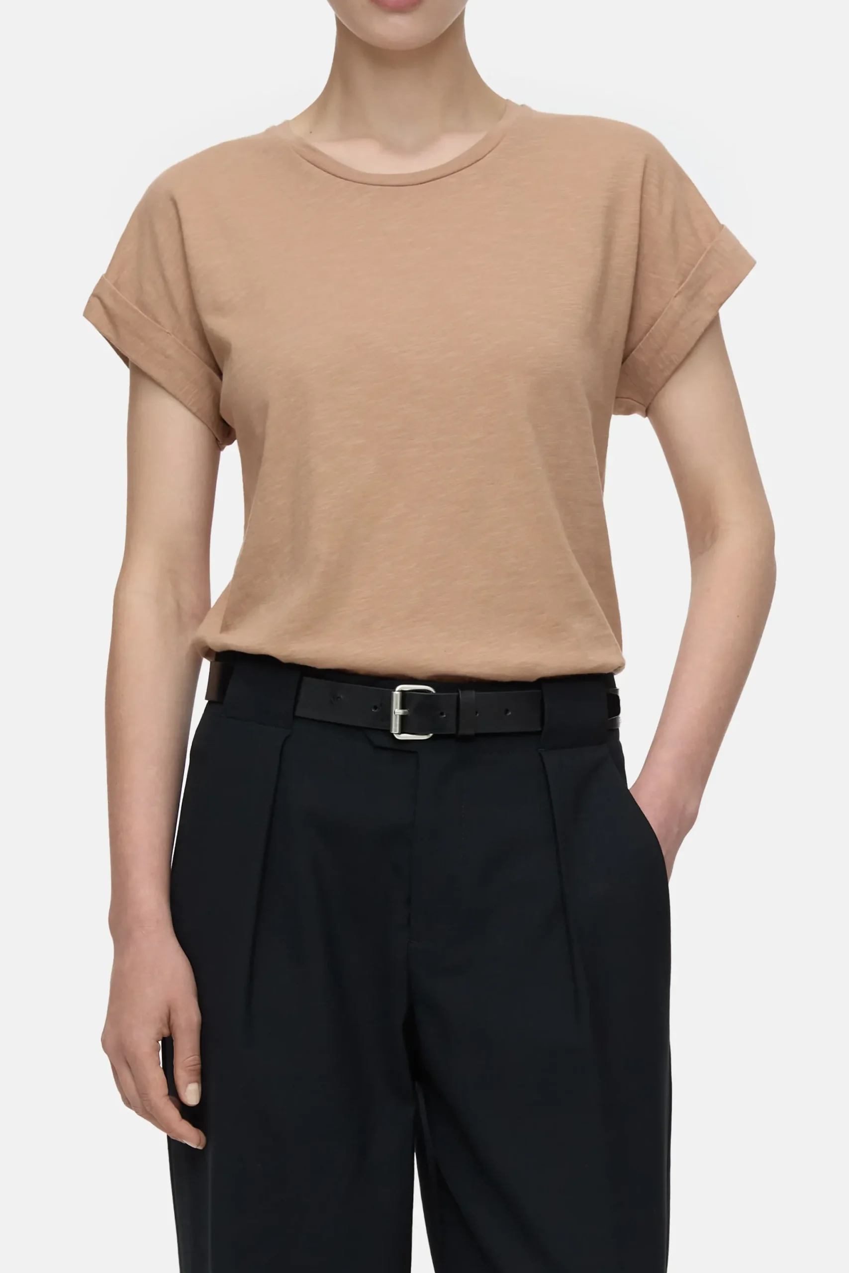 Closed T-shirts*T-Shirt aus Baumwolle Biscottibrown