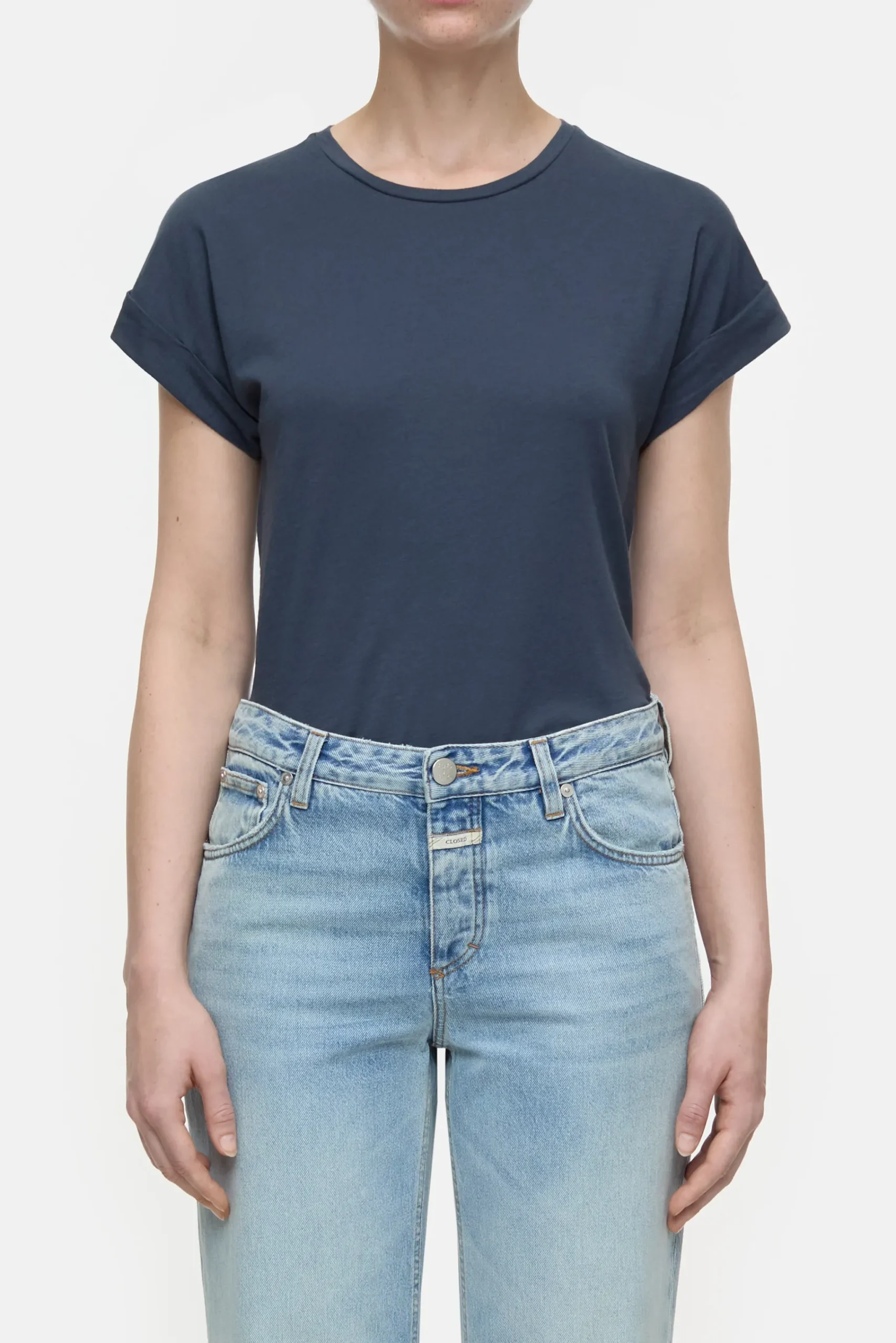 Closed T-shirts*T-Shirt aus Baumwolle Smokeyblue