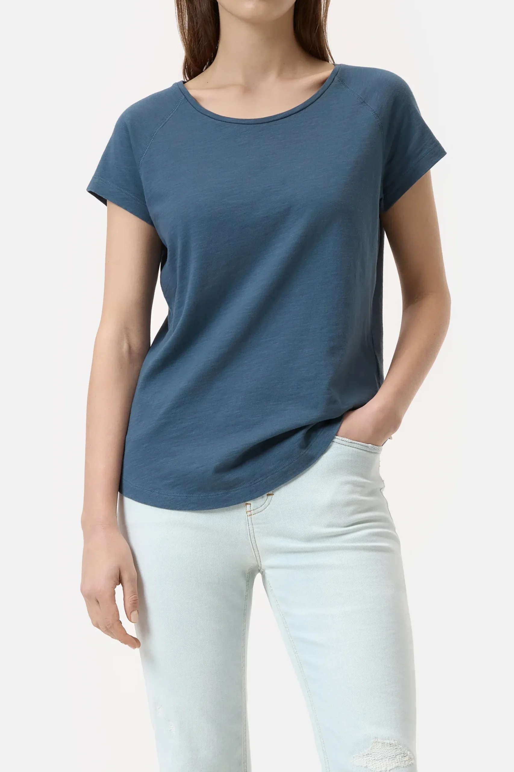Closed T-shirts*T-Shirt aus Baumwolle Graphiteblue