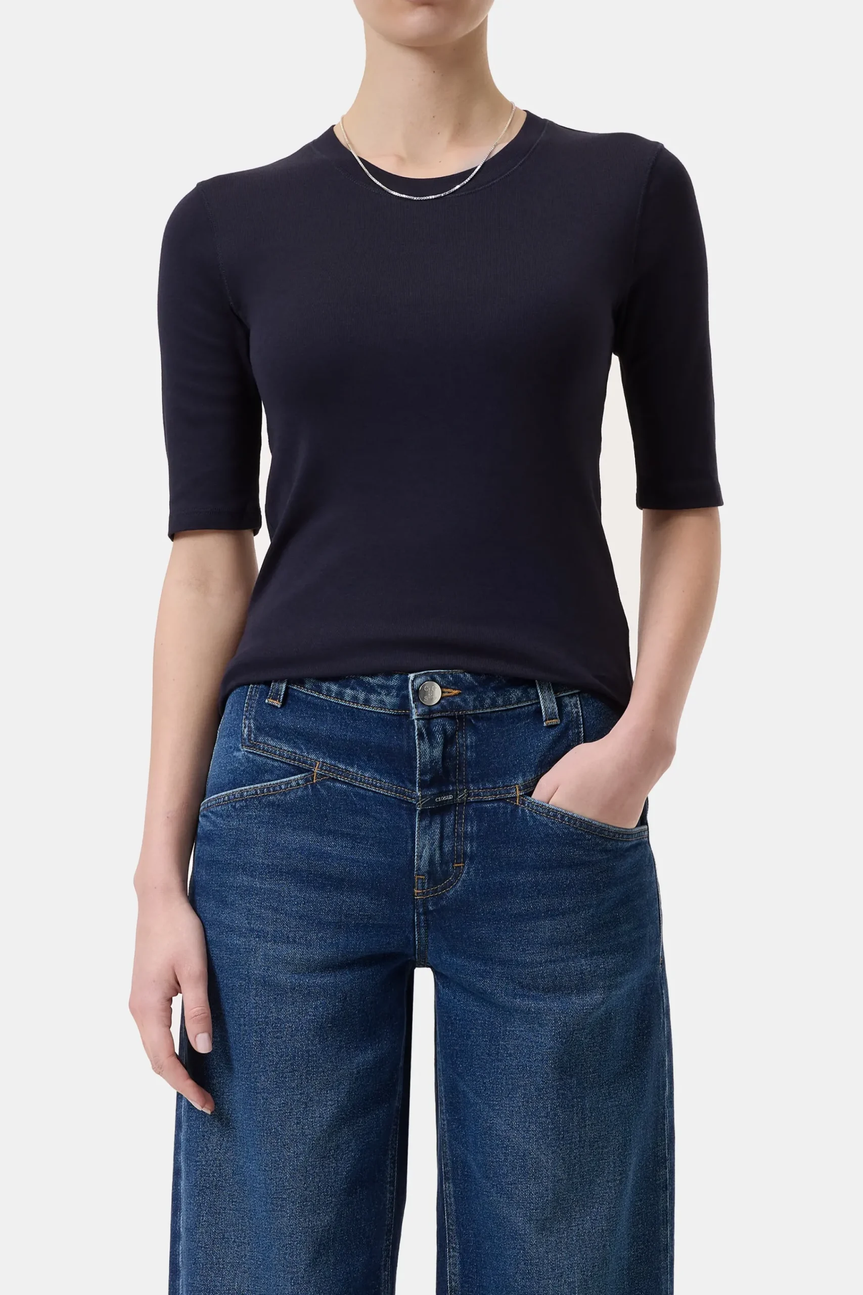 Closed T-shirts*T-Shirt aus Baumwoll-Mix Darknight