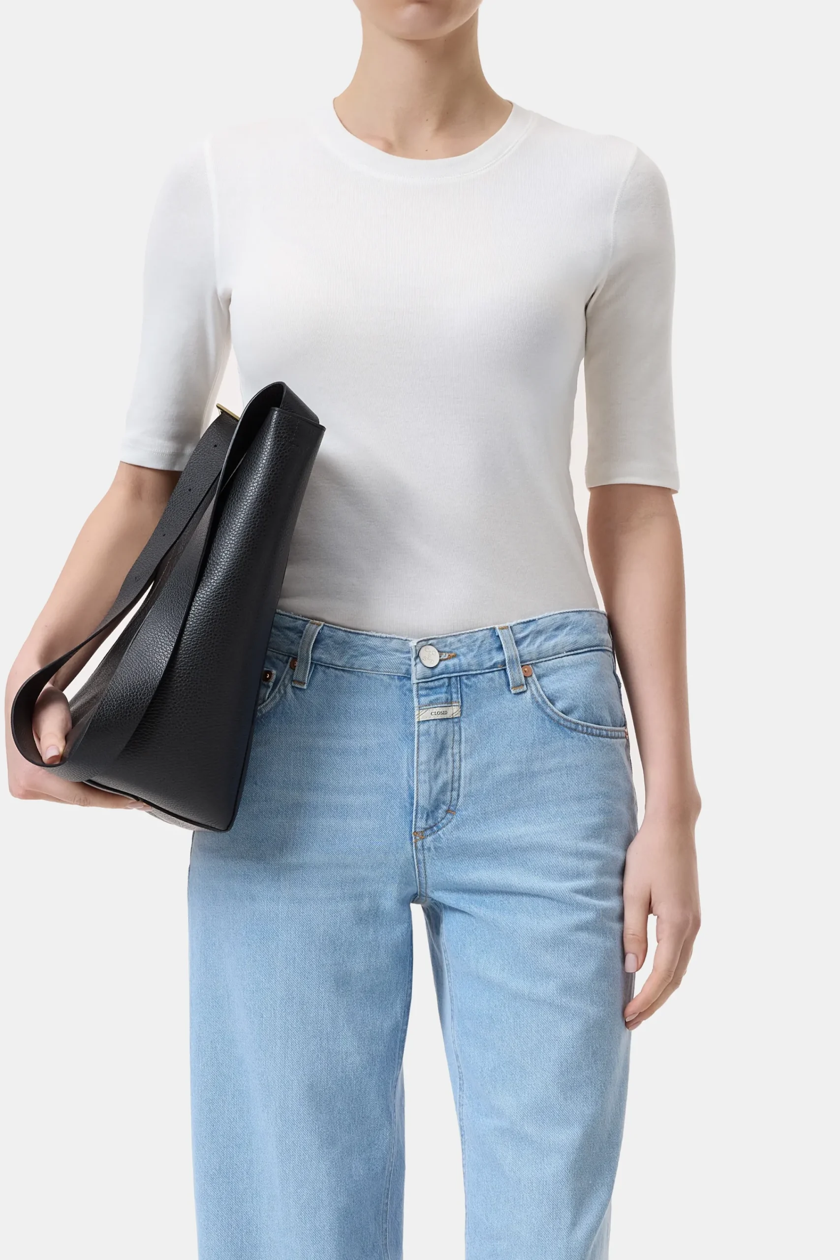 Closed T-shirts*T-Shirt aus Baumwoll-Mix Ivory