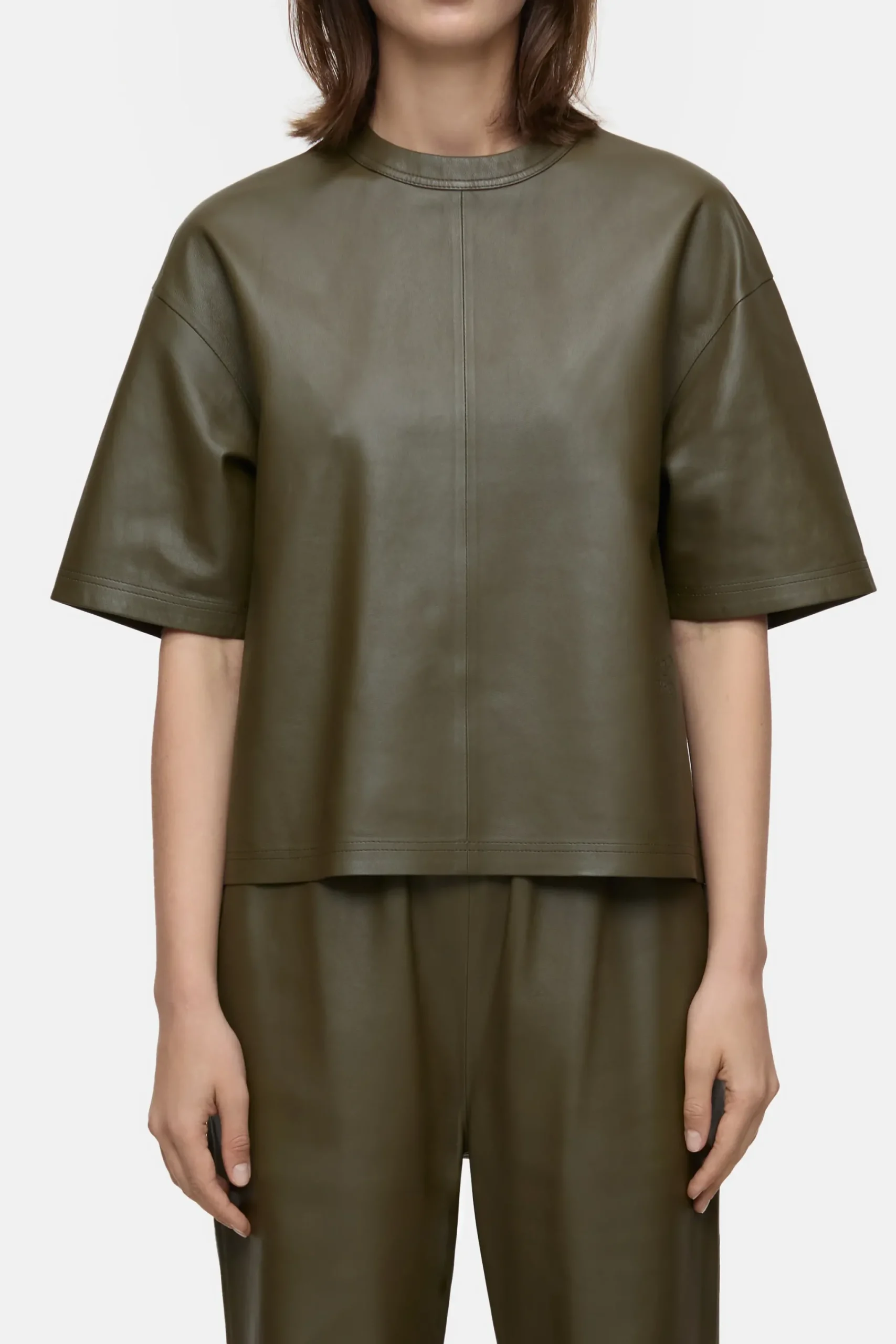 Closed Shirts & Blusen*T-Shirt aus Leder Vergreen