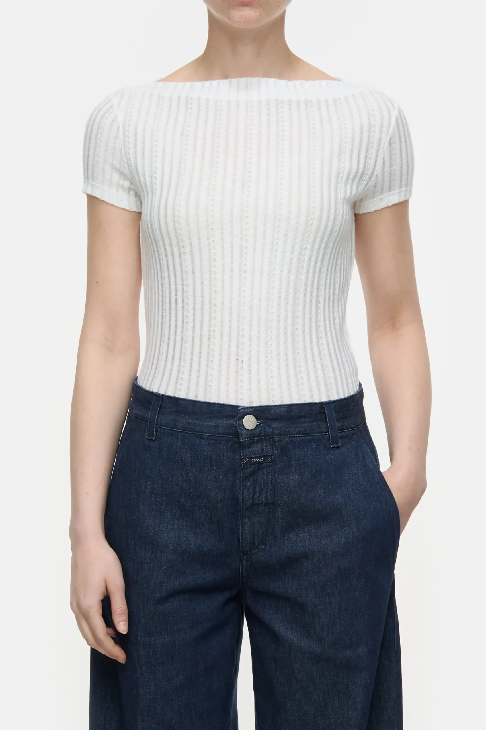 Closed T-shirts*T-Shirt aus Spitze Ivory