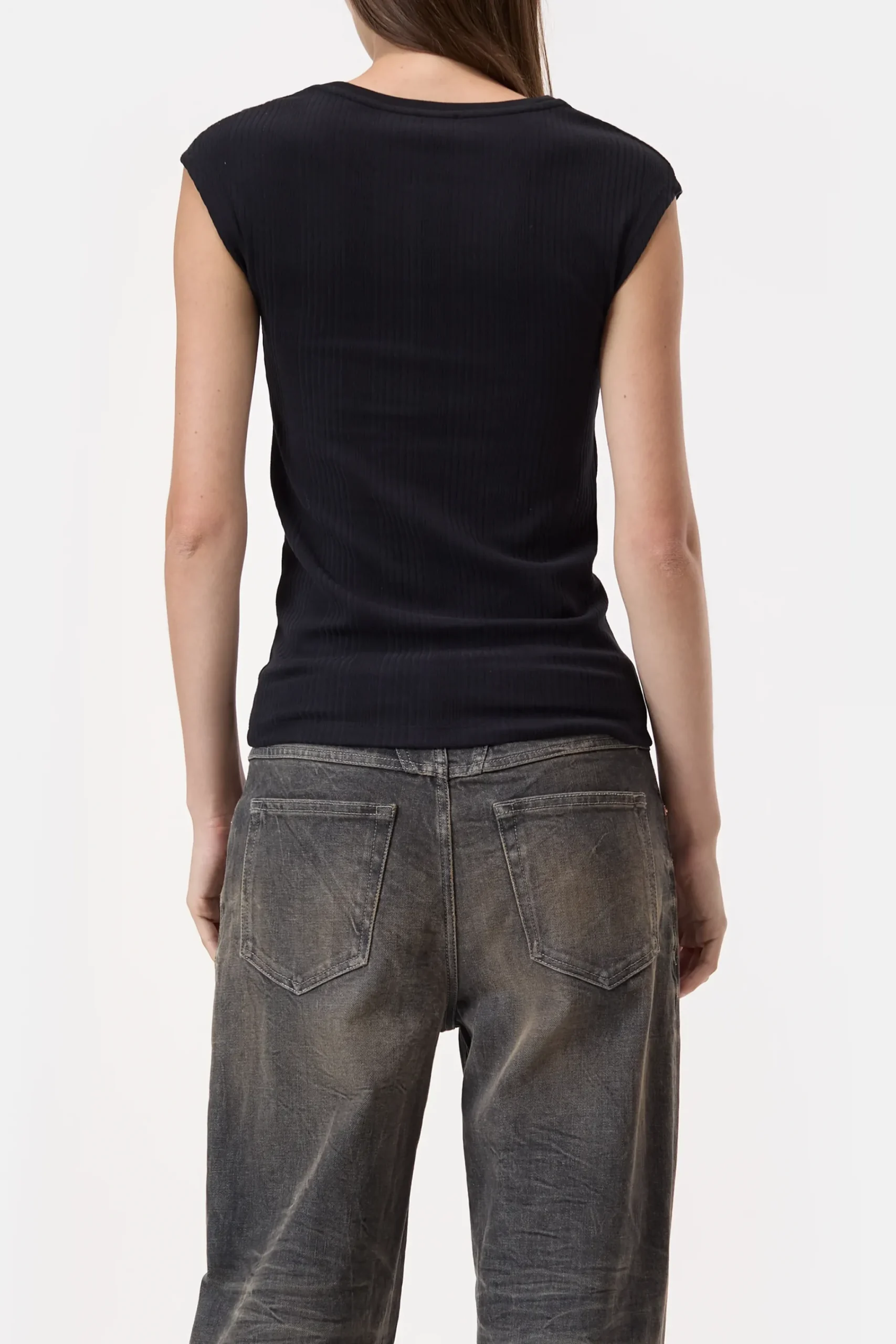 Closed T-shirts*T-Shirt mit Knöpfen Black